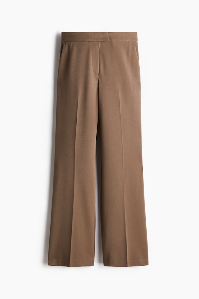 Bootcut Pants - Brown/Light beige - 1