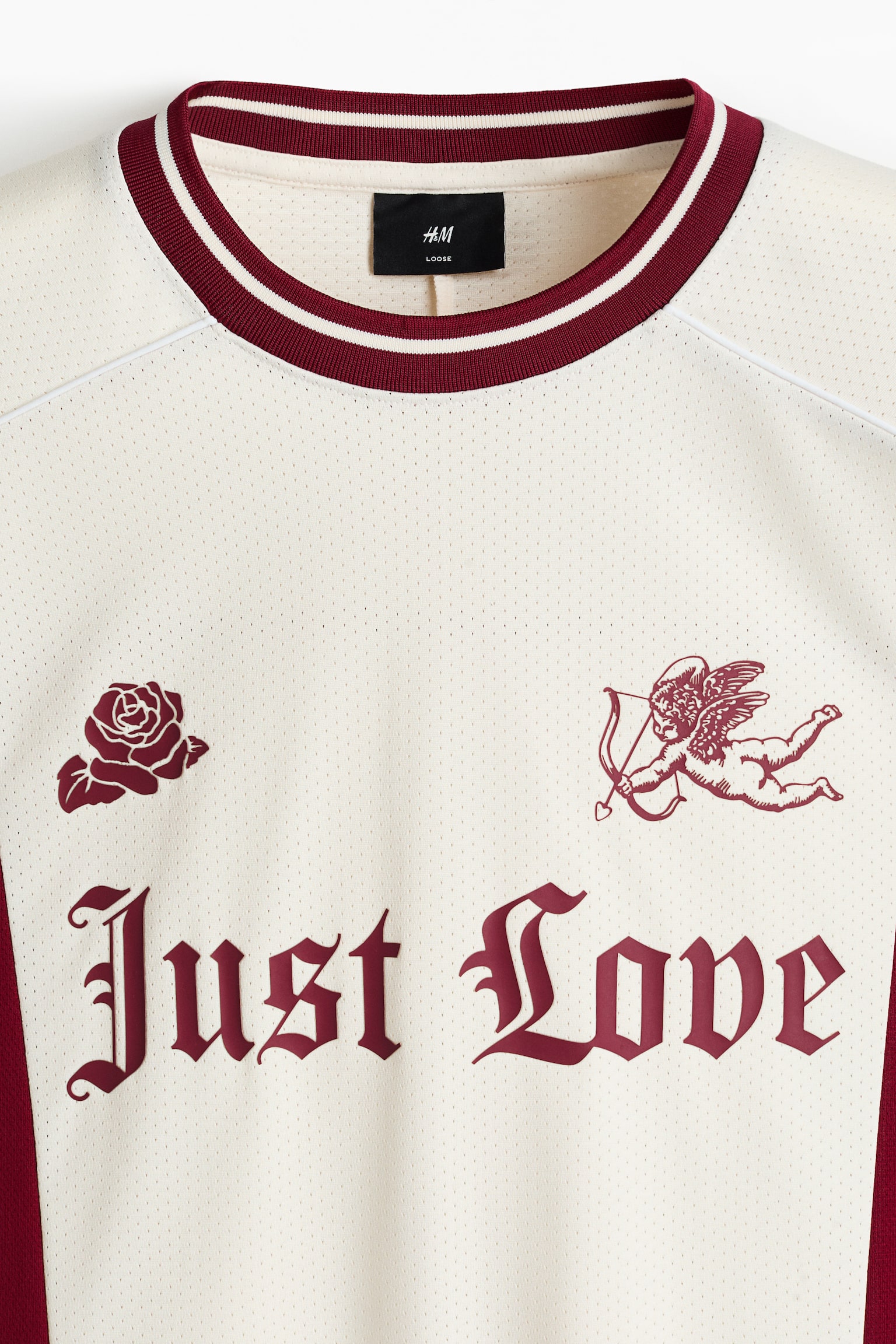 Playera Loose Fit - Blanco/Just Love/Rojo/Just Love - 4