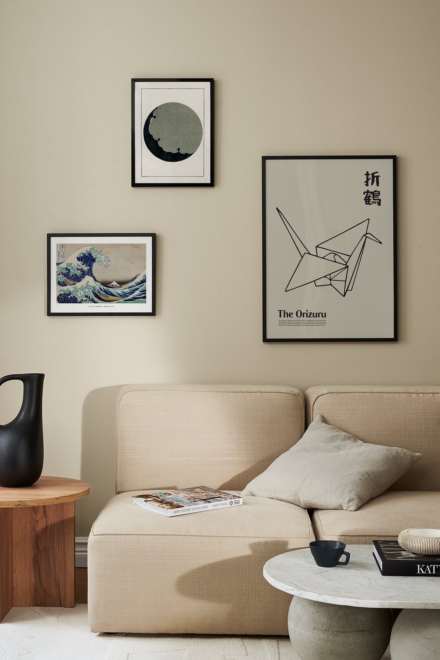 Japan Poster Set - Beige/bleu/gris