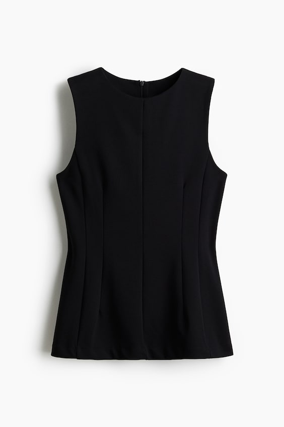 Женские топы H&M Ponte Peplum Top