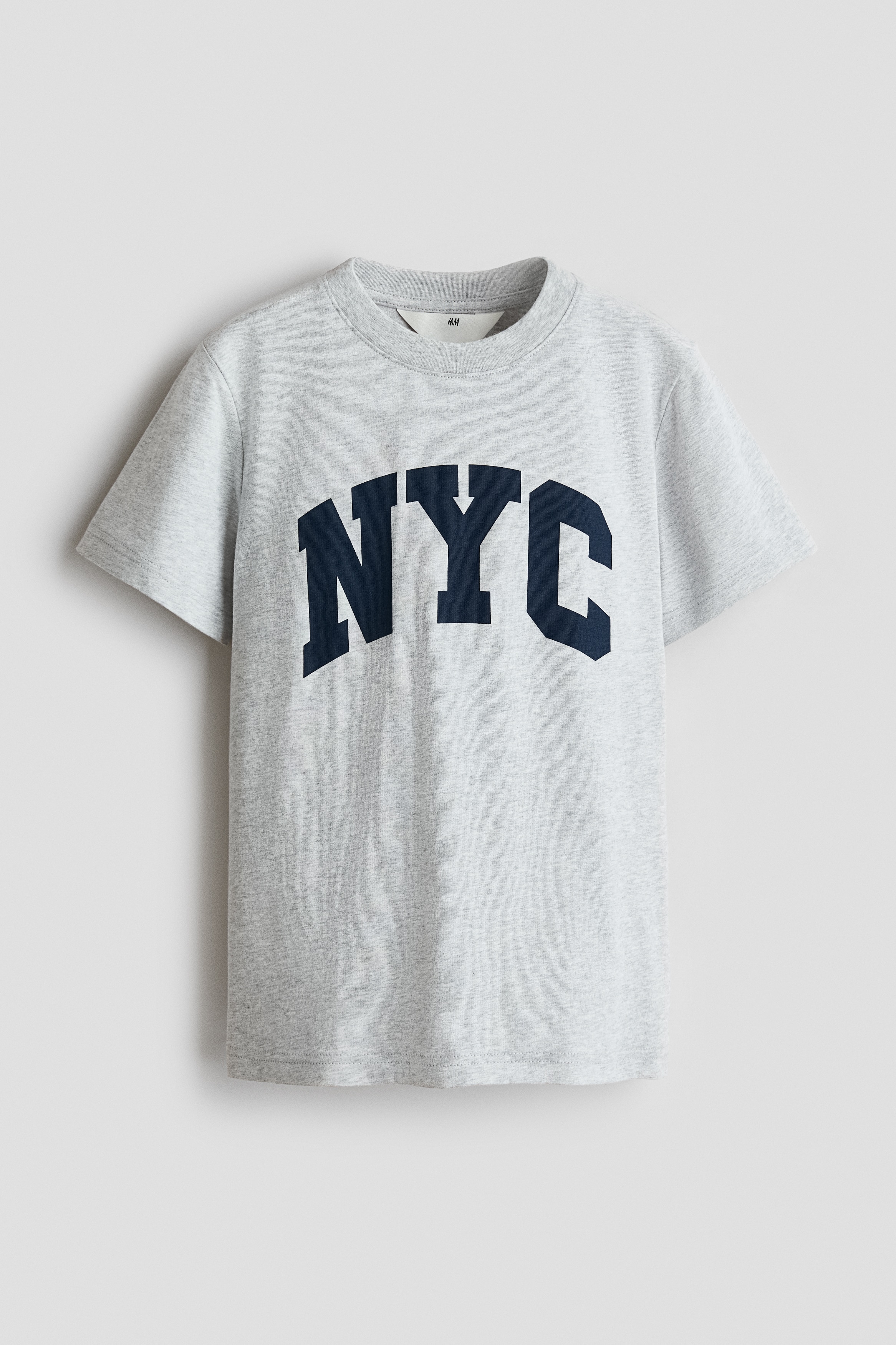T-shirt imprimé en coton - Gris clair chiné/NYC/Vert foncé/27/Blanc/marbré/Noir/graffitis/Blanc/motif/Bleu clair/batik/Turquoise clair/motif/Vert menthe/Offshore Break/Noir/squelette/Crème/marbré/Blanc/motif