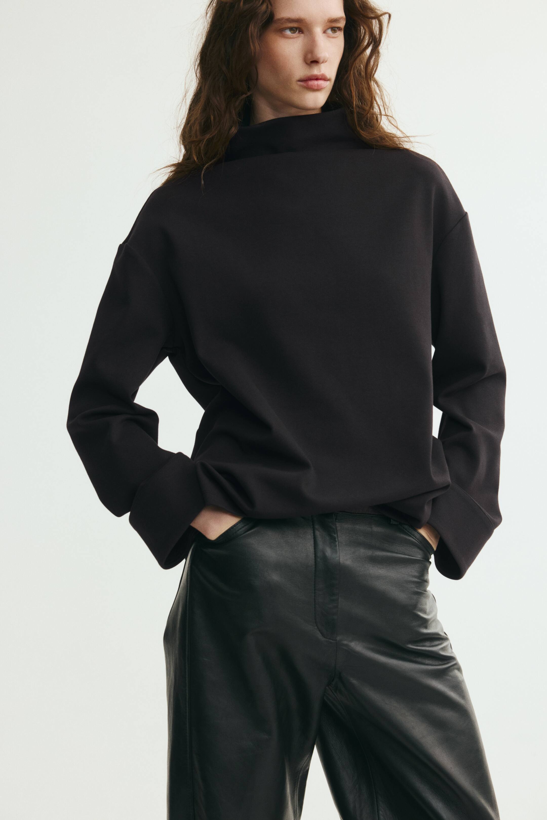 View larger image: Loose-fit turtleneck top - Black - Ladies | H&M 1