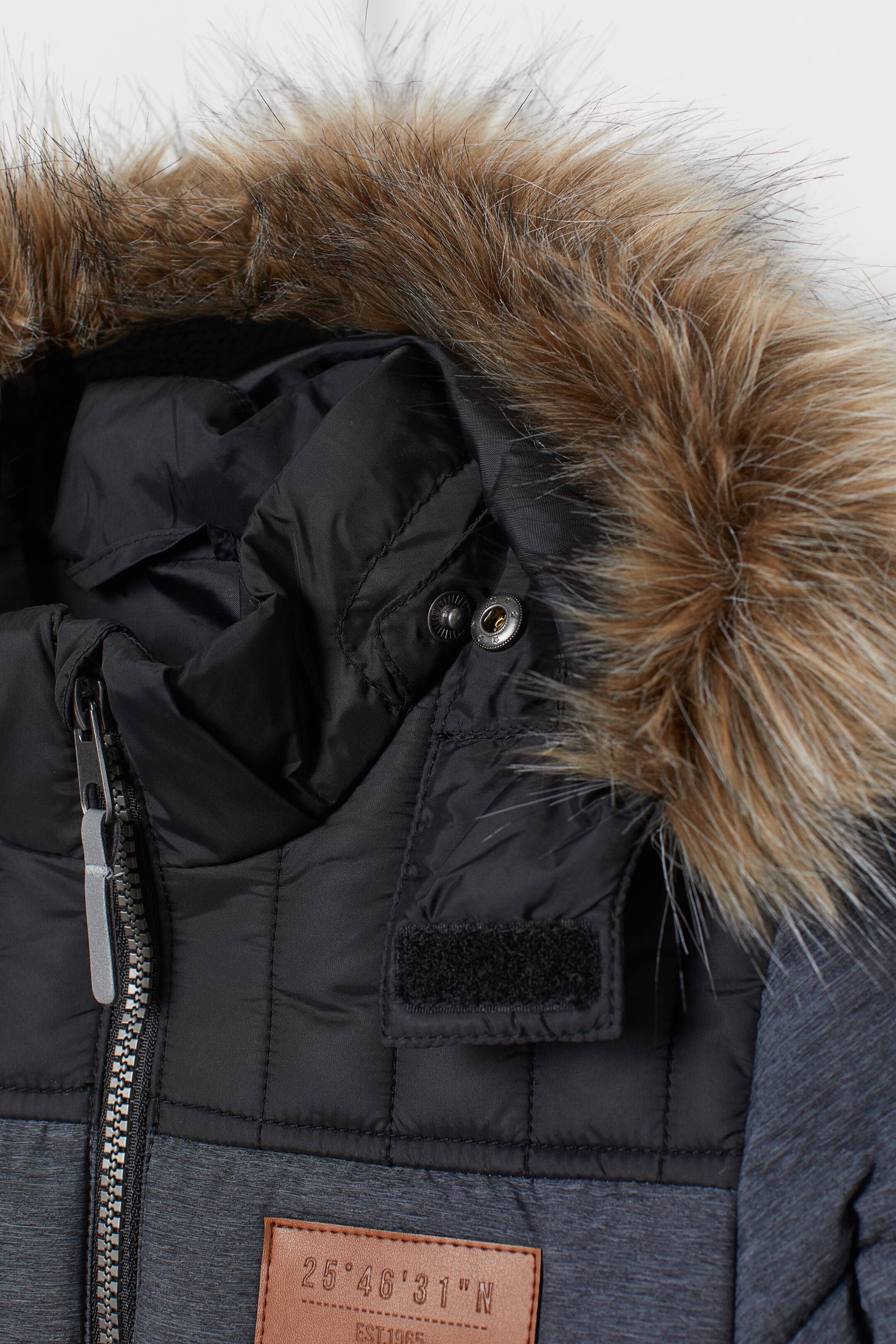 Προβολή μεγαλύτερης εικόνας: Padded jacket - Dark grey marl/Black - Kids | H&M GR 2