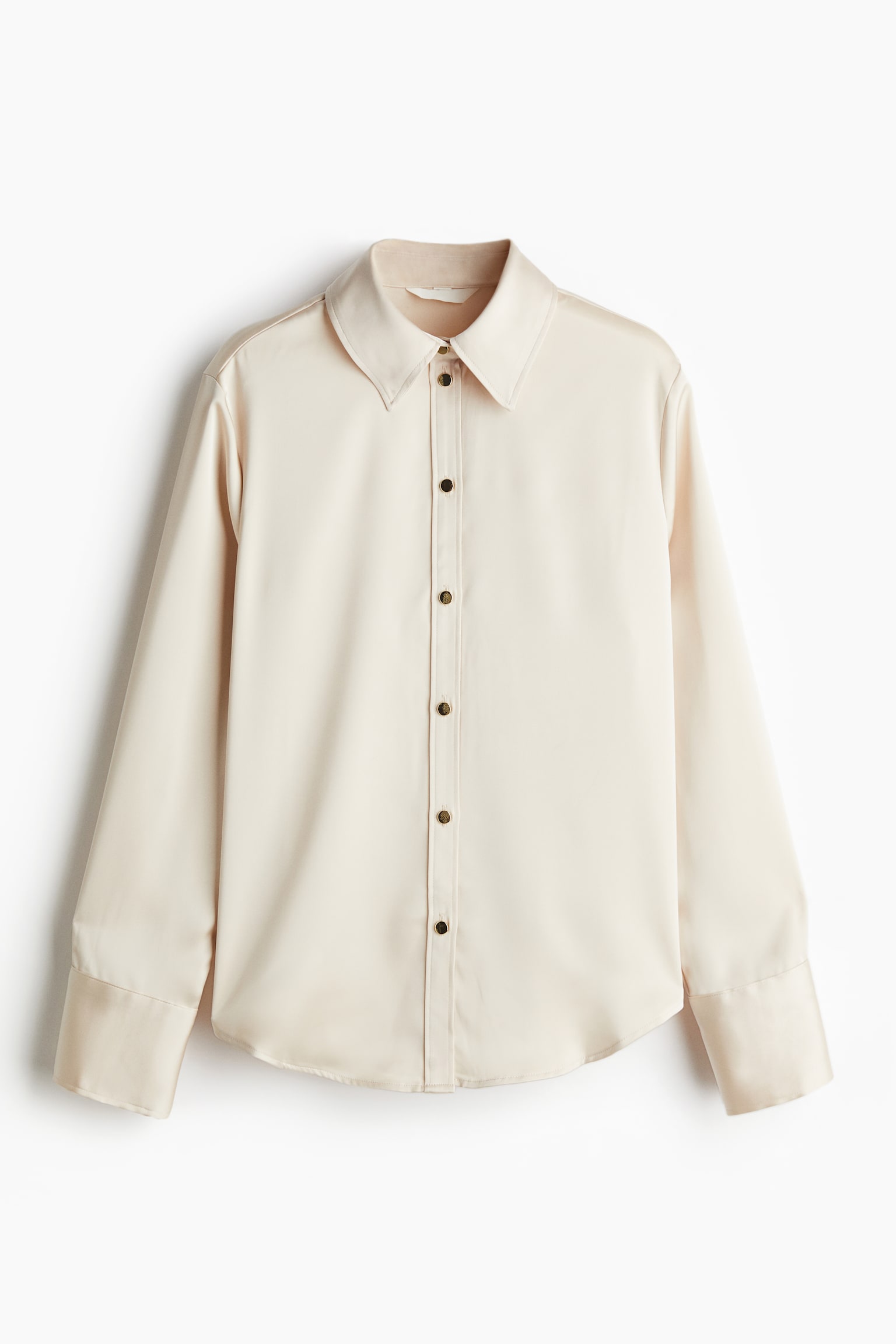 Satin shirt - Light beige/Black/Navy blue - 2