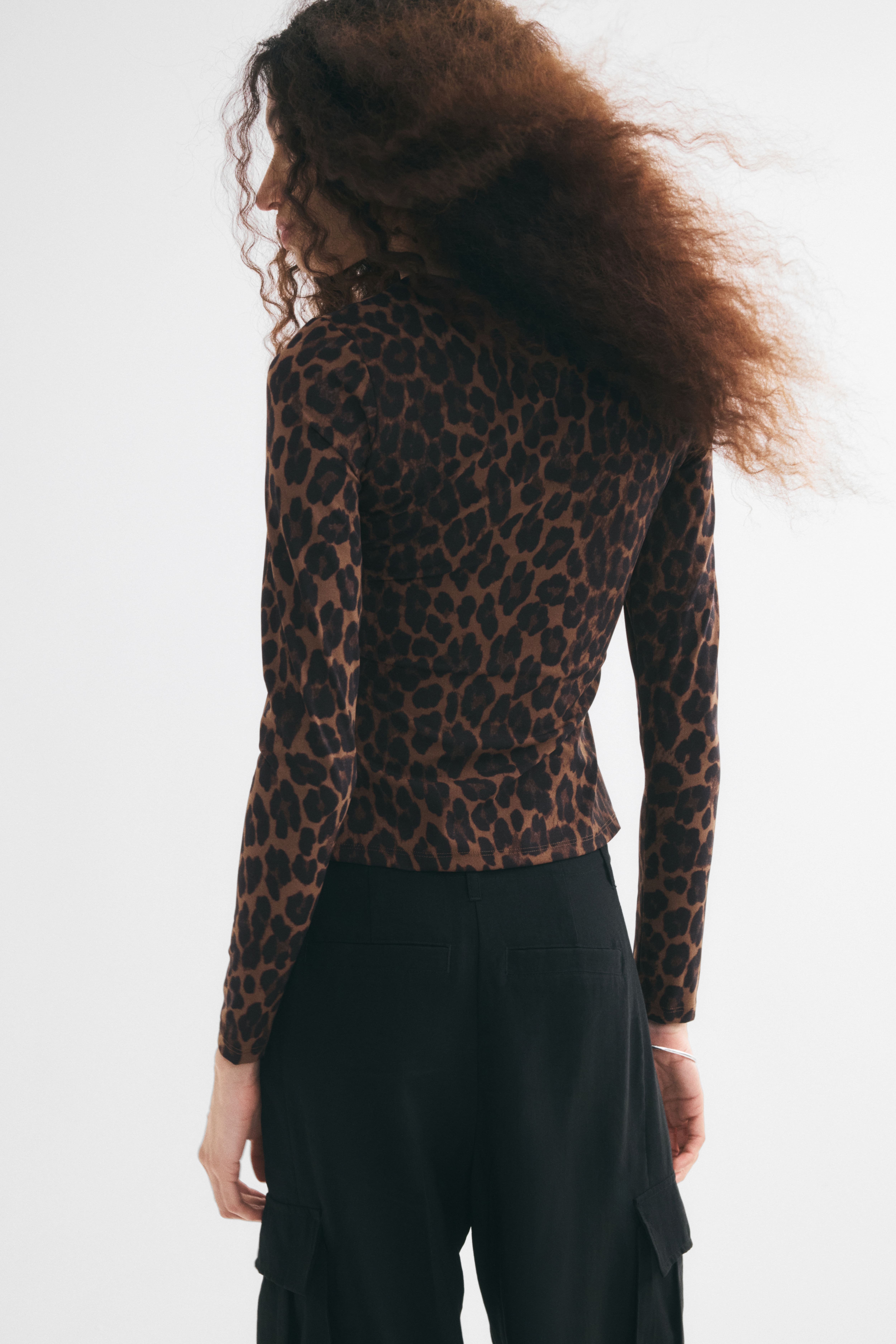 Square-Neck Jersey Top