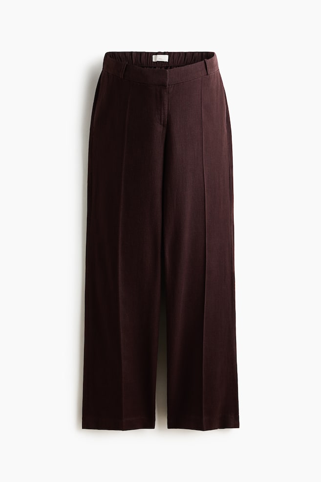 MAMA Linen-Blend Dress Pants - Dark brown/Black/Khaki green/Light beige - 1
