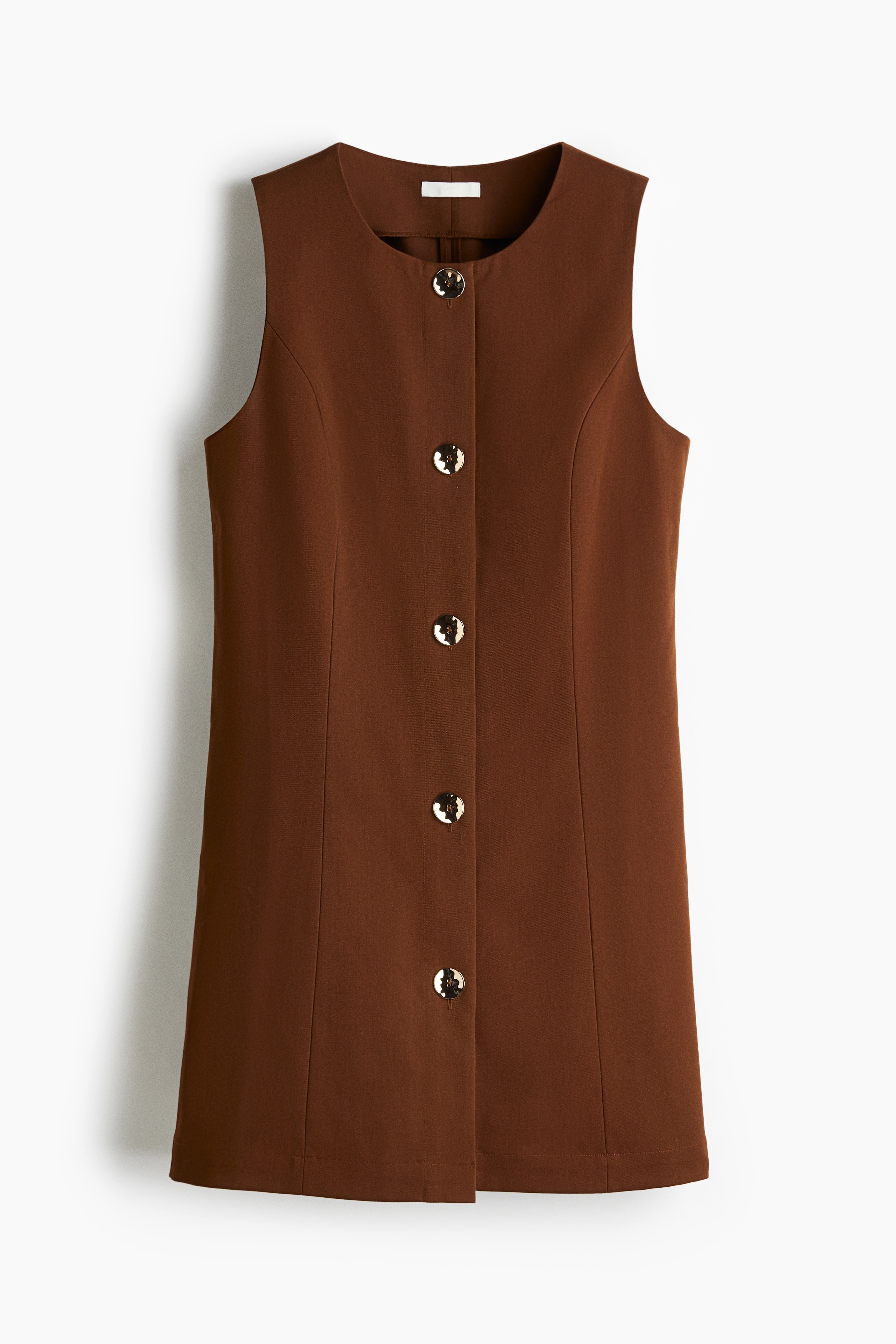 Shift Dress - Brown/Cream