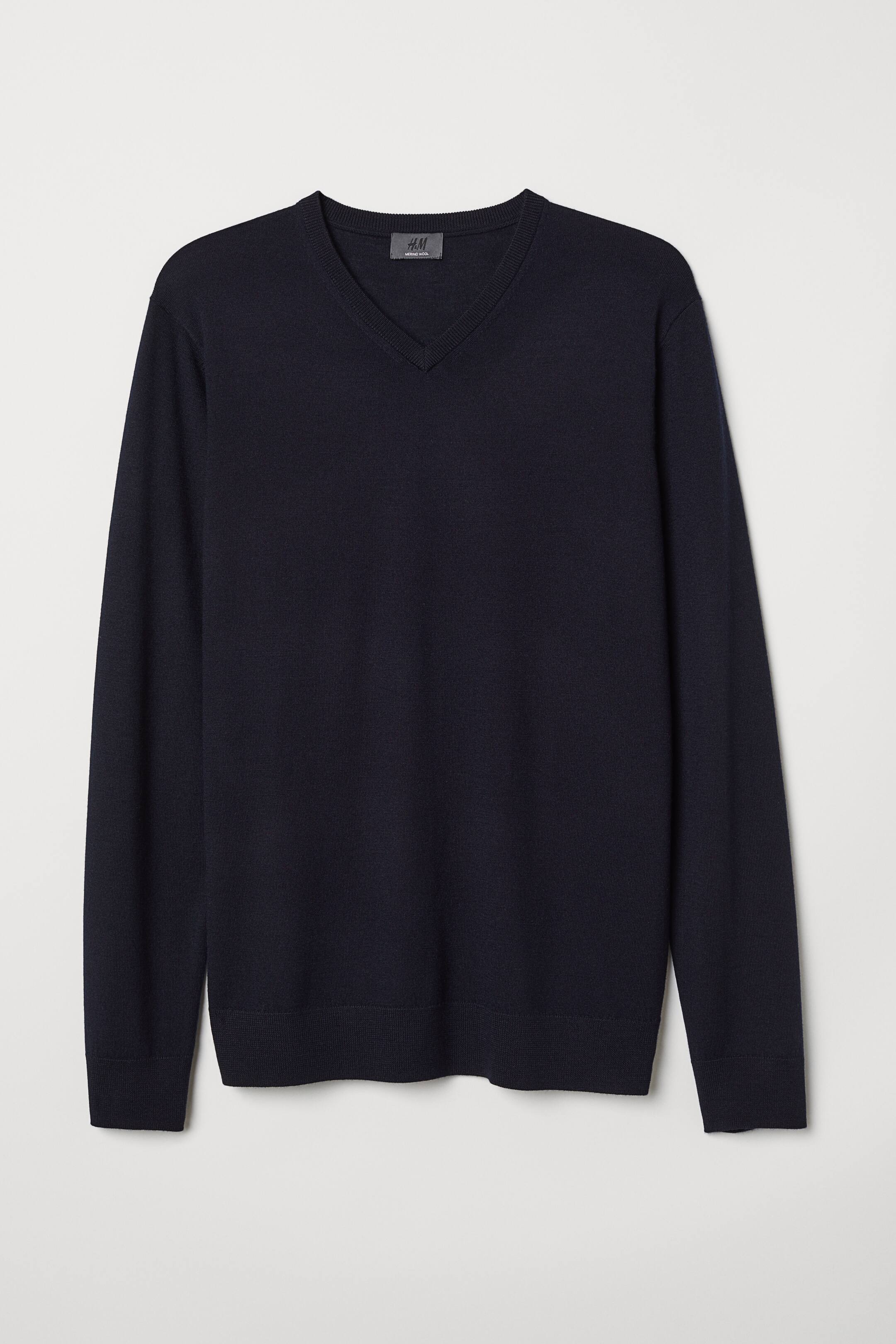 H&m Merino Wool Jumper Mens Sale V-neck Merino Wool Jumper