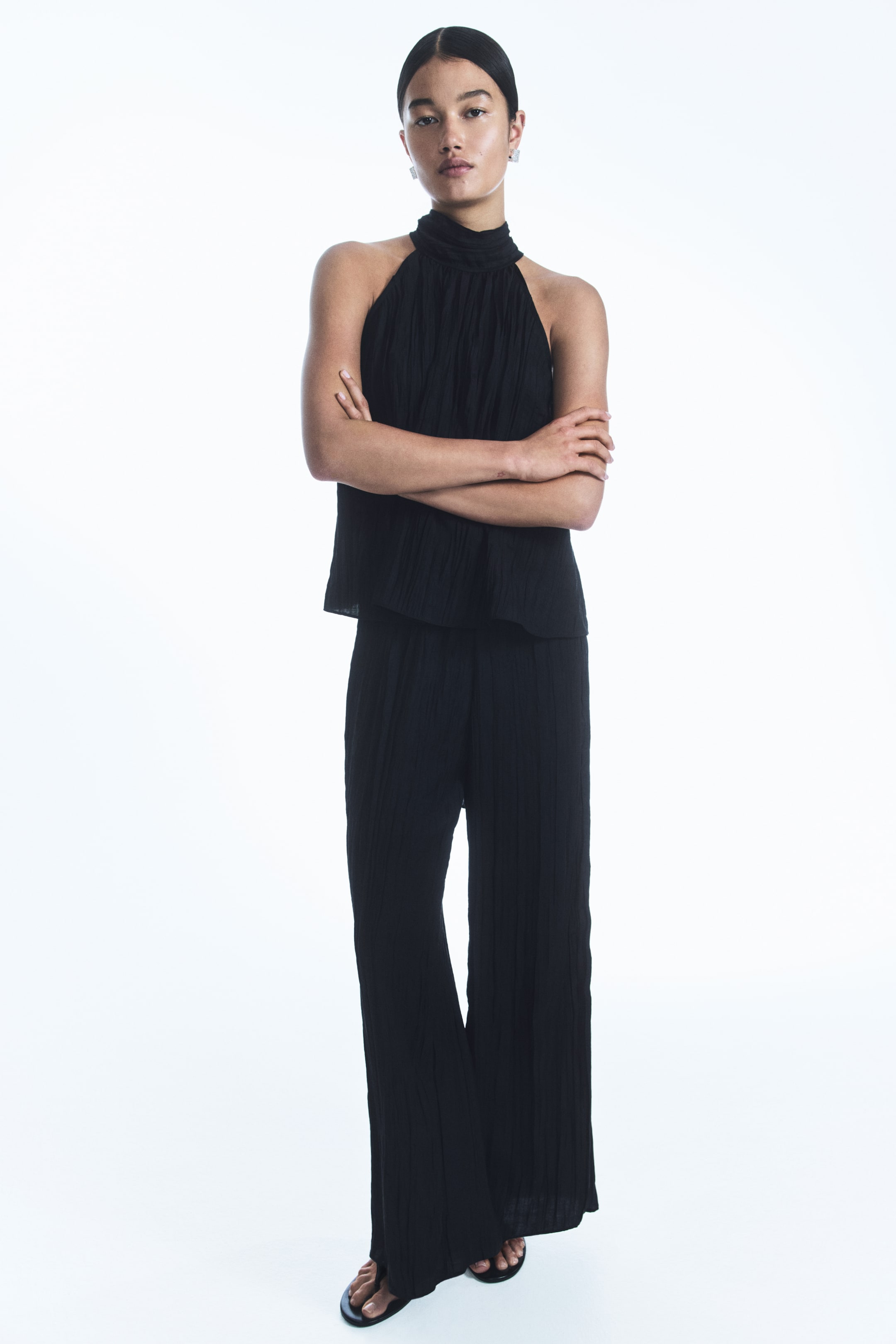 View larger image: Crinkled Pants - Black - Ladies | H&M AU 1