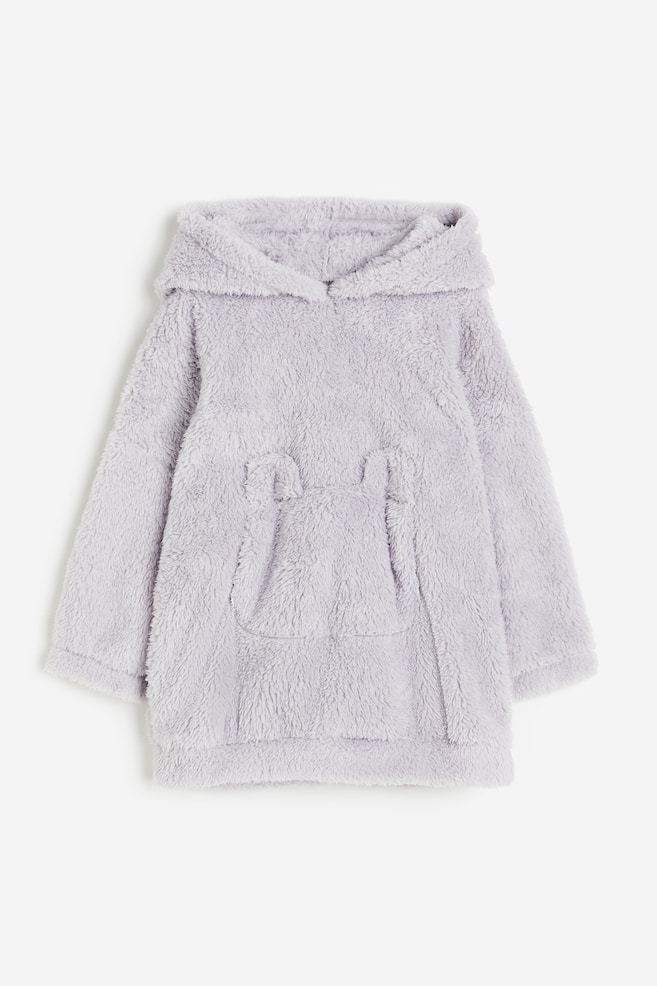 Appliquéd pile hoodie - Light purple/Dark beige/Light pink - 2