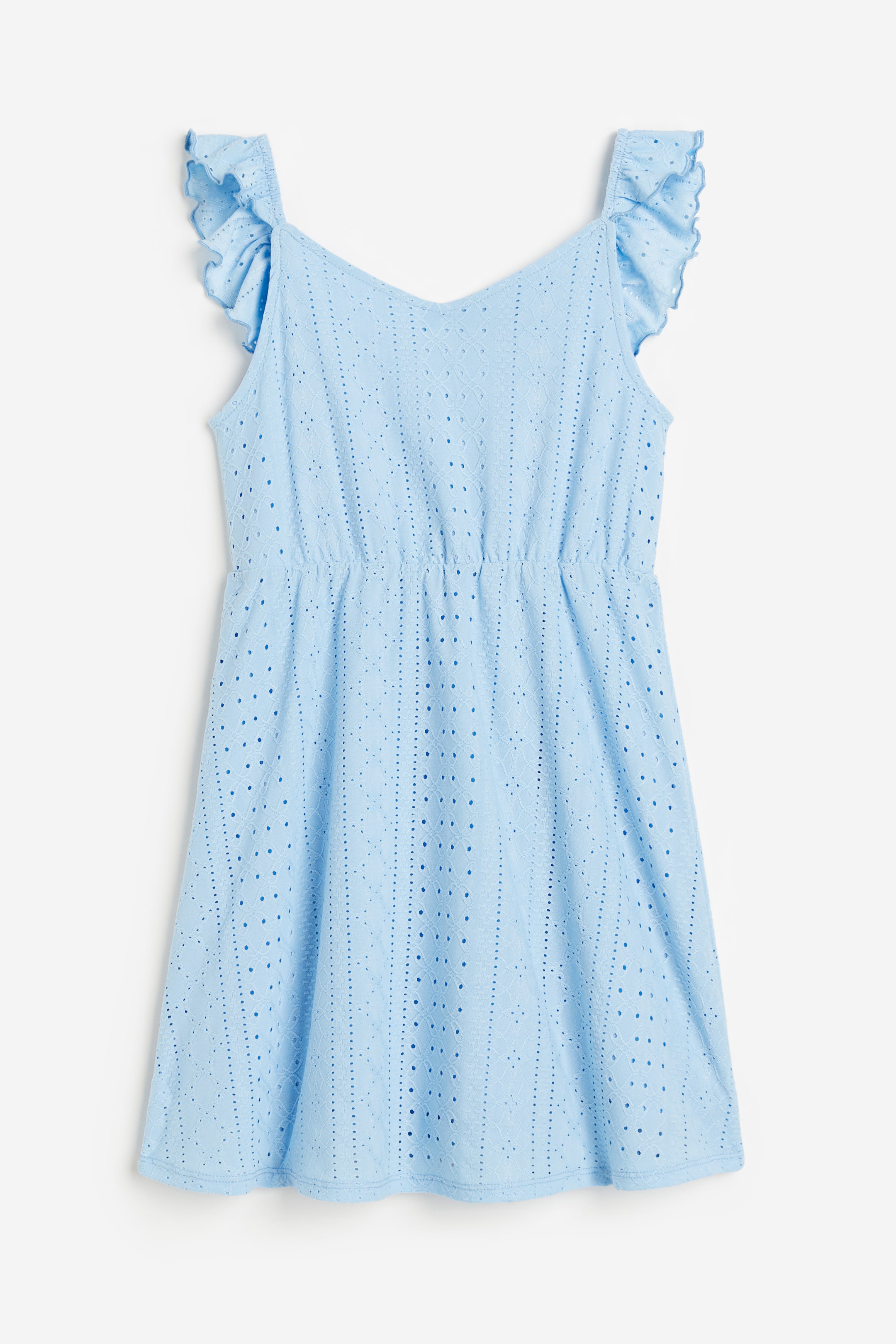 Frill-trimmed dress Light blue Kids H&M HK