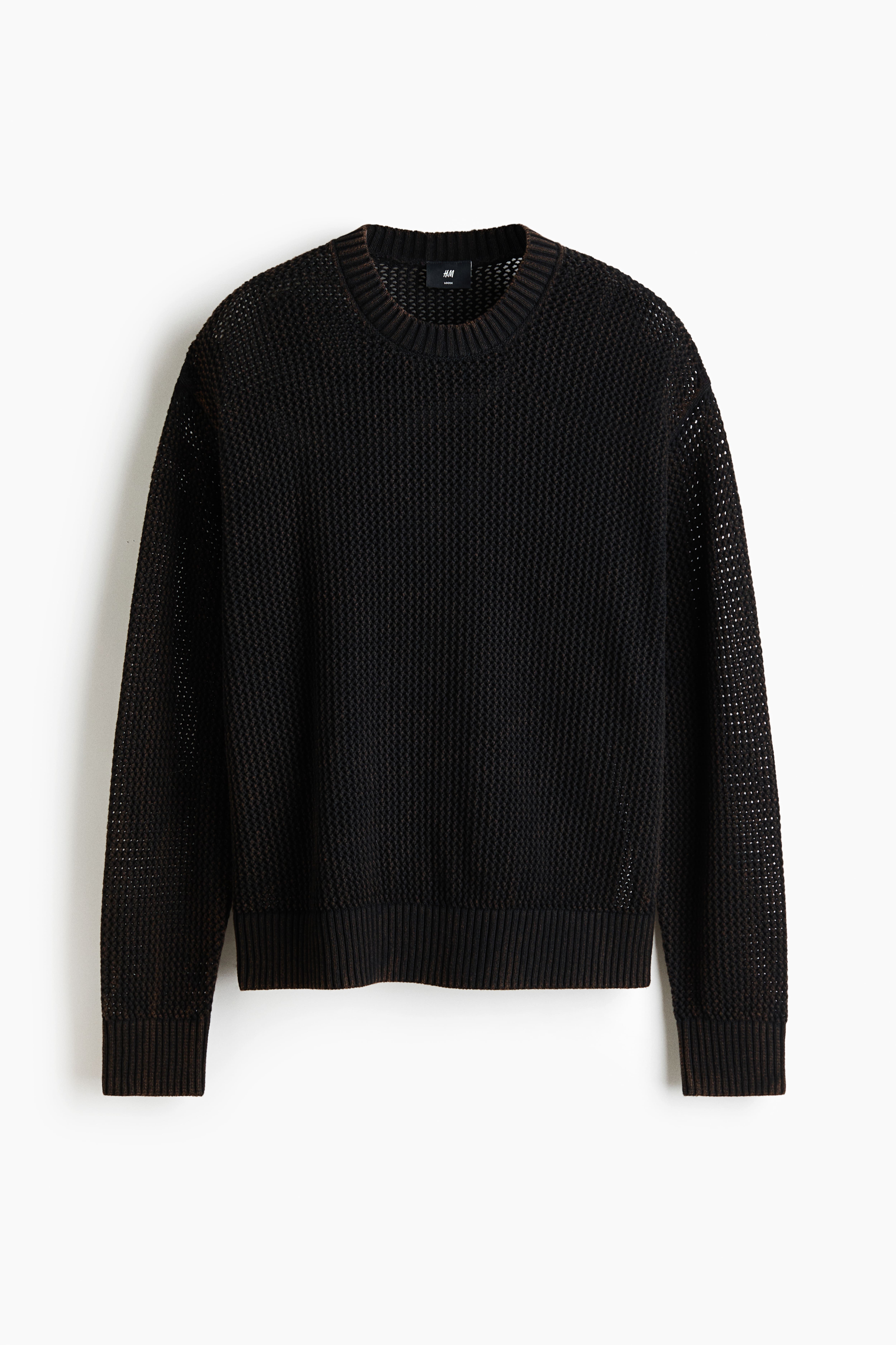 Loose-Fit Open-Knit Cotton Sweater