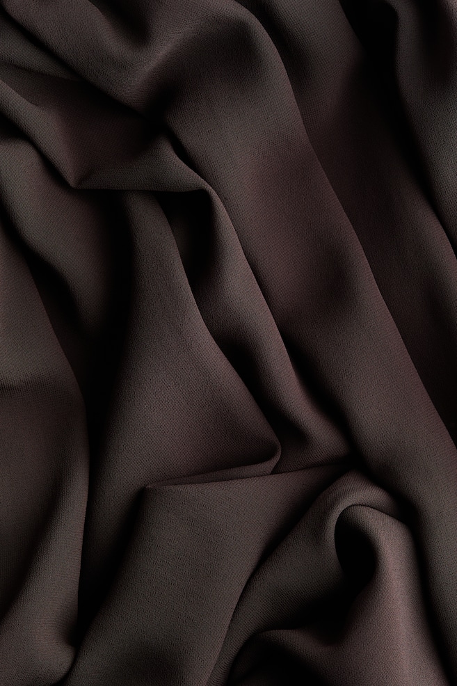 Chiffon Maxi Skirt-Dark brown - 4