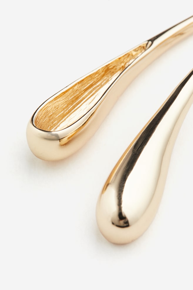 Drop-shaped earrings - Gold-coloured/Silver-coloured - 2