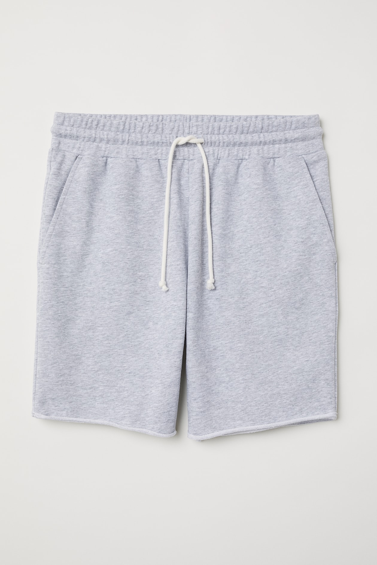 Raw-edged Sweatshorts - Light gray melange - Men | H&M US