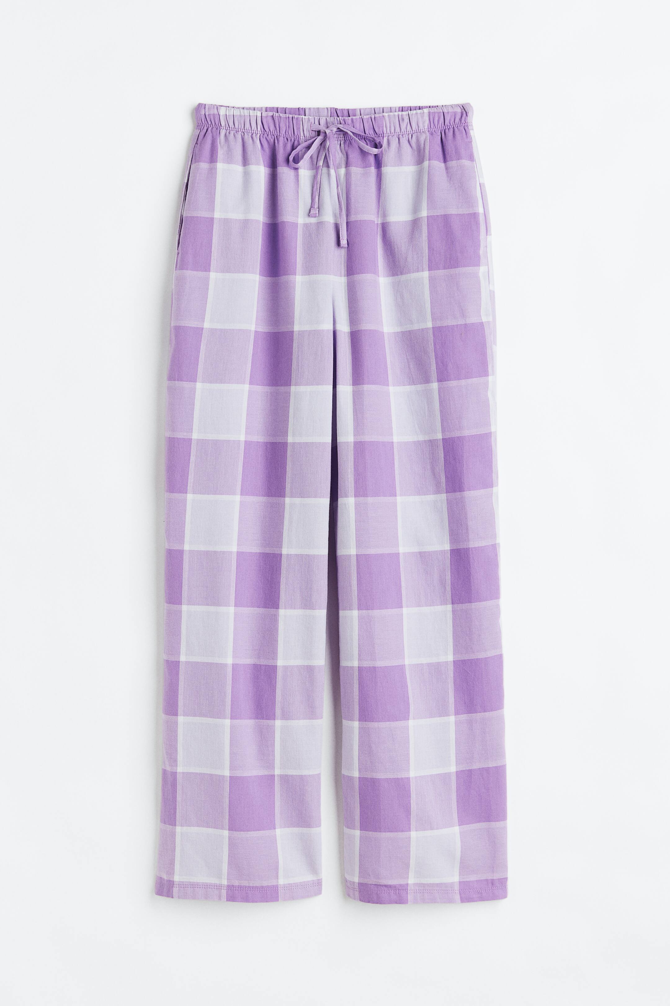 View larger image: Twill Pajama Pants - Light purple/Checked - Ladies | H&M PH 1