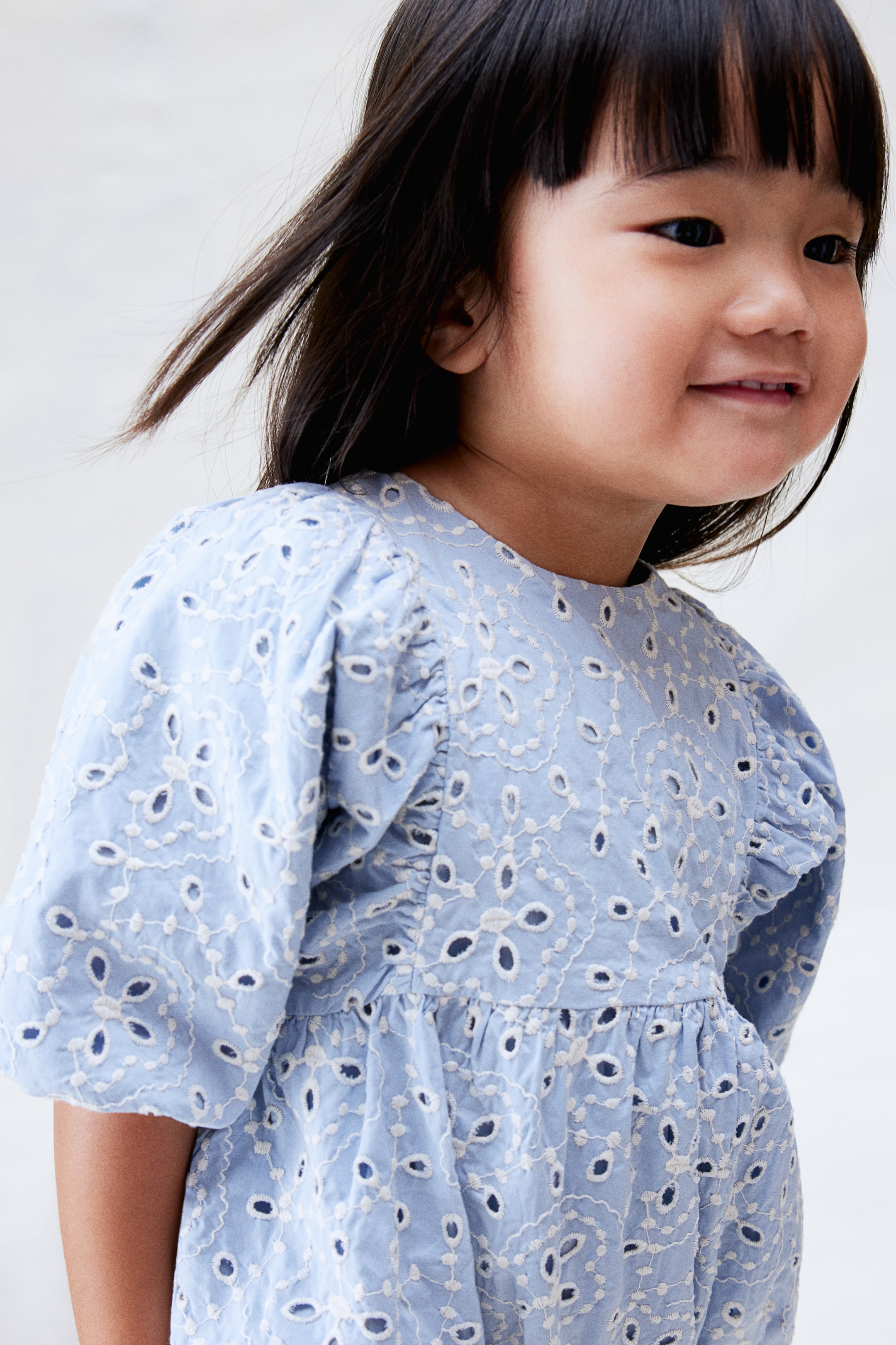 Eyelet Embroidered Romper Suit