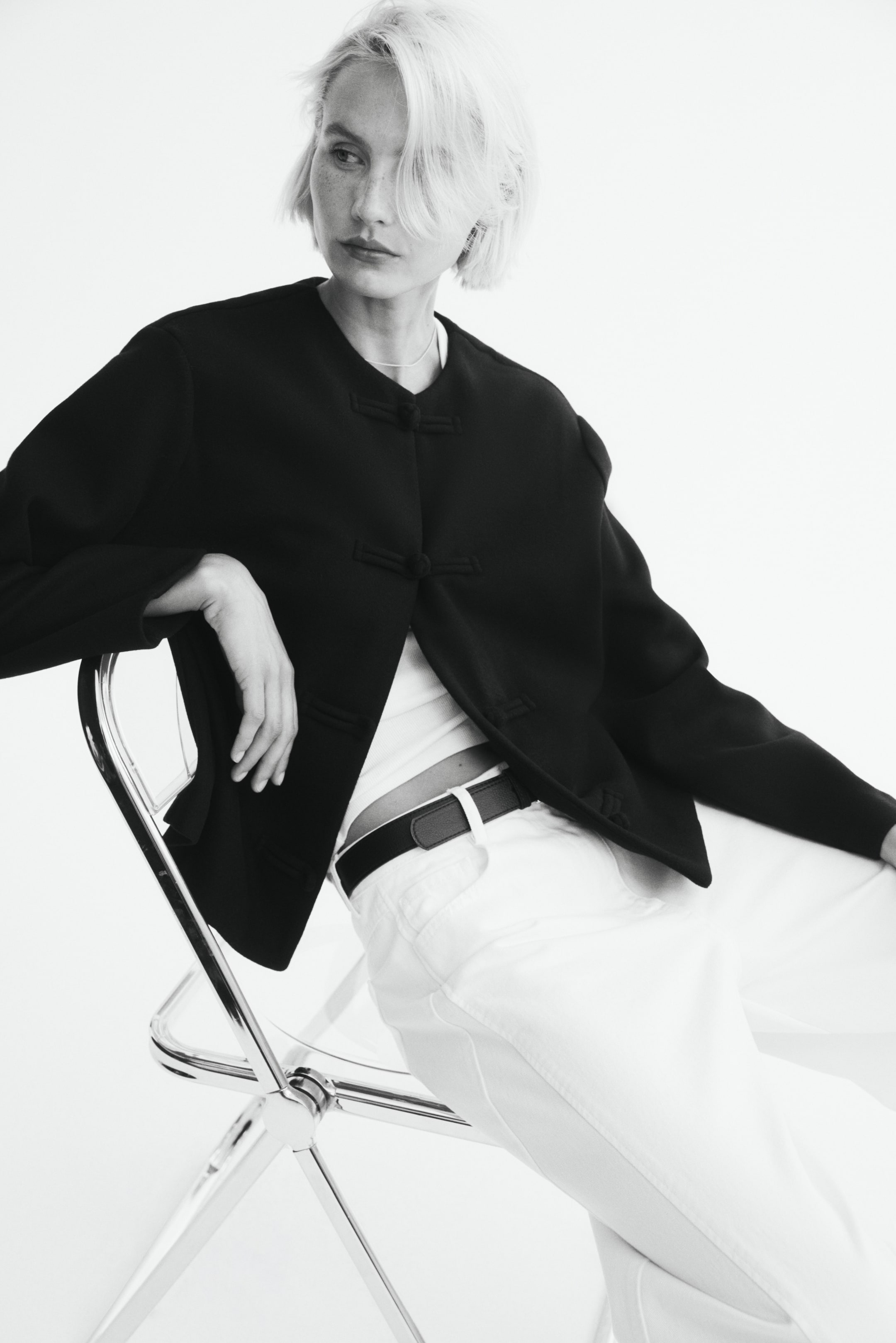 Veste en jersey avec boutons noués