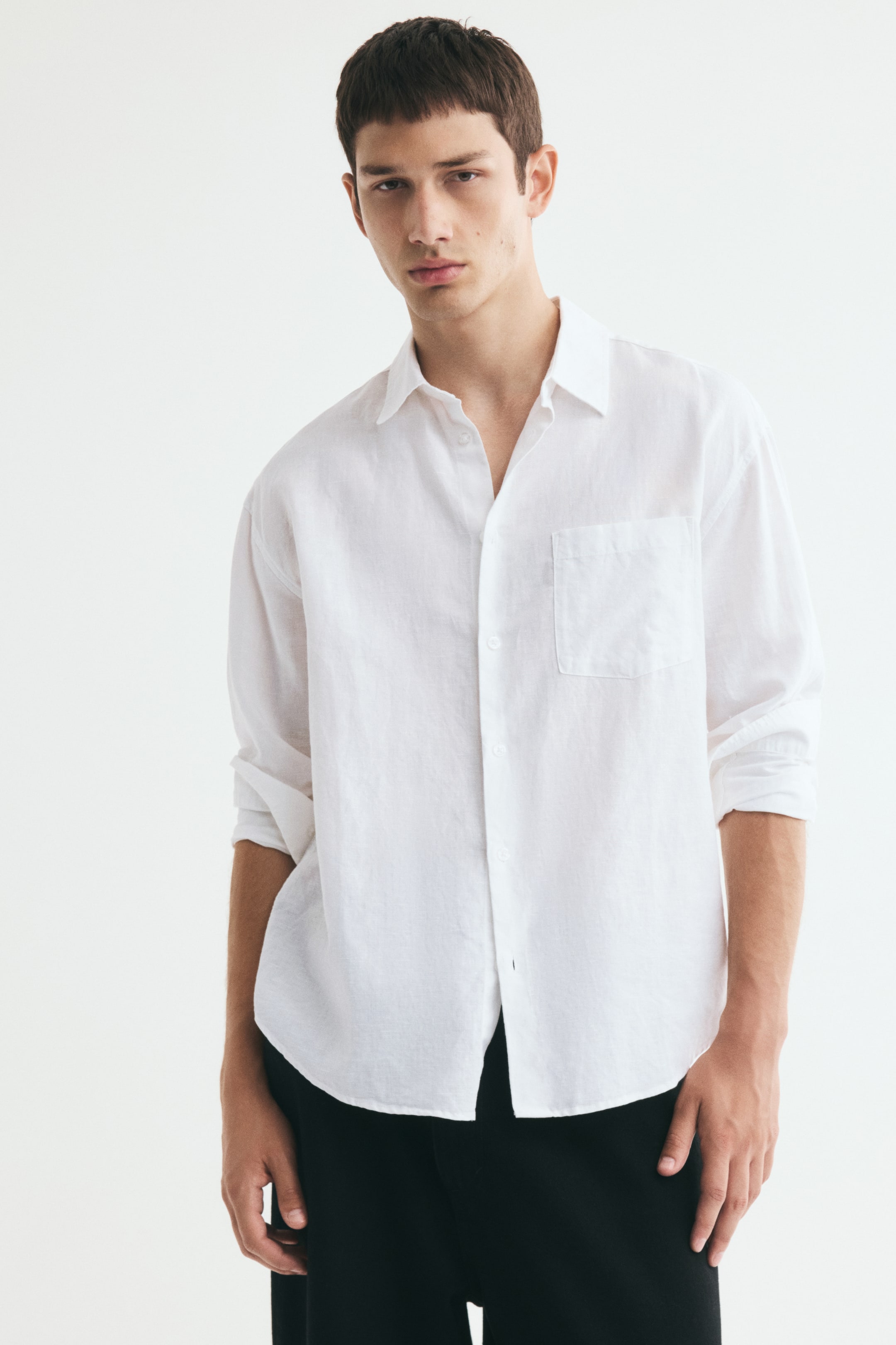 Relaxed-Fit Linen-Blend Shirt