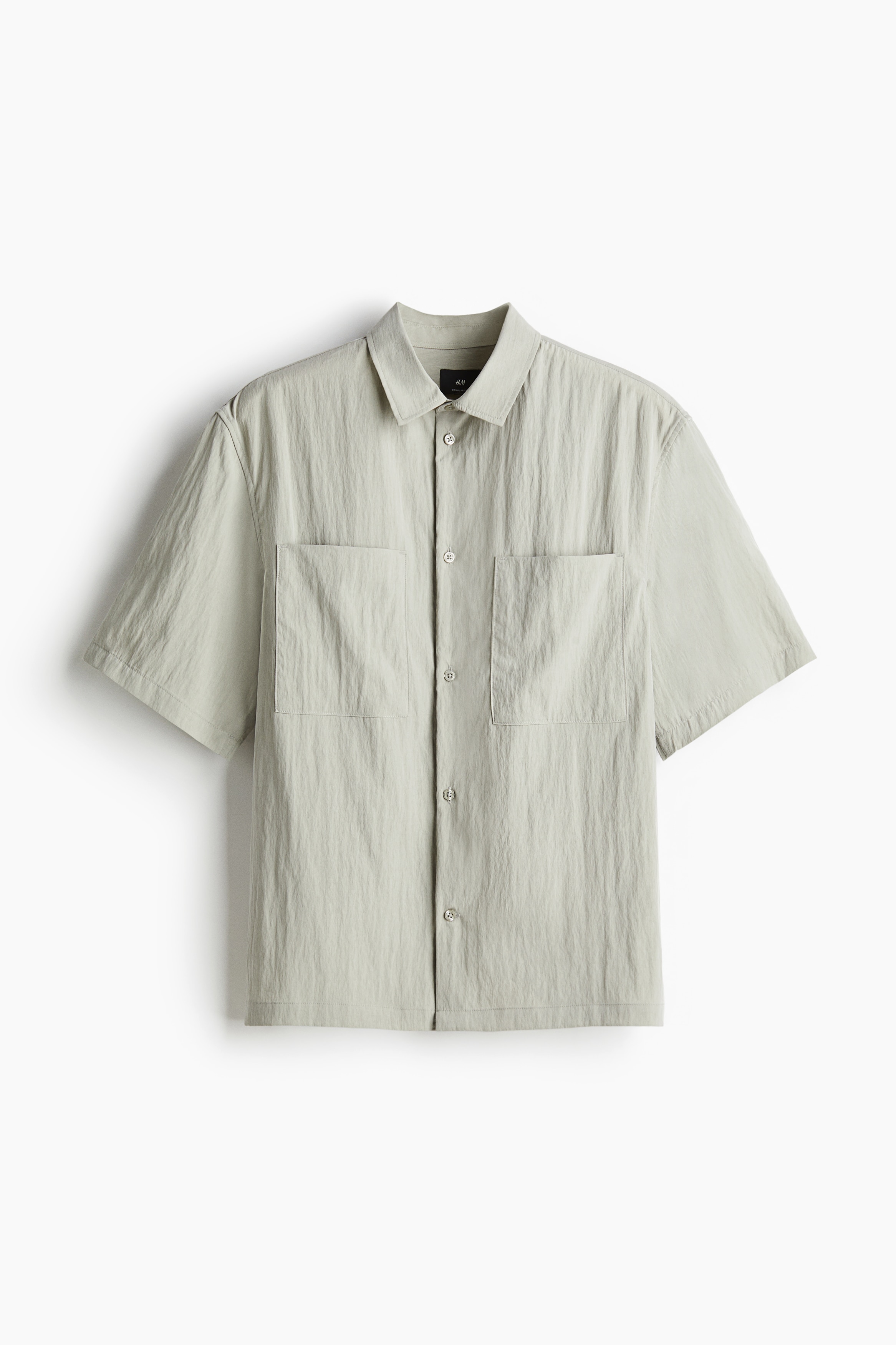 Regular-Fit Utility Shirt - Beige/Dark gray