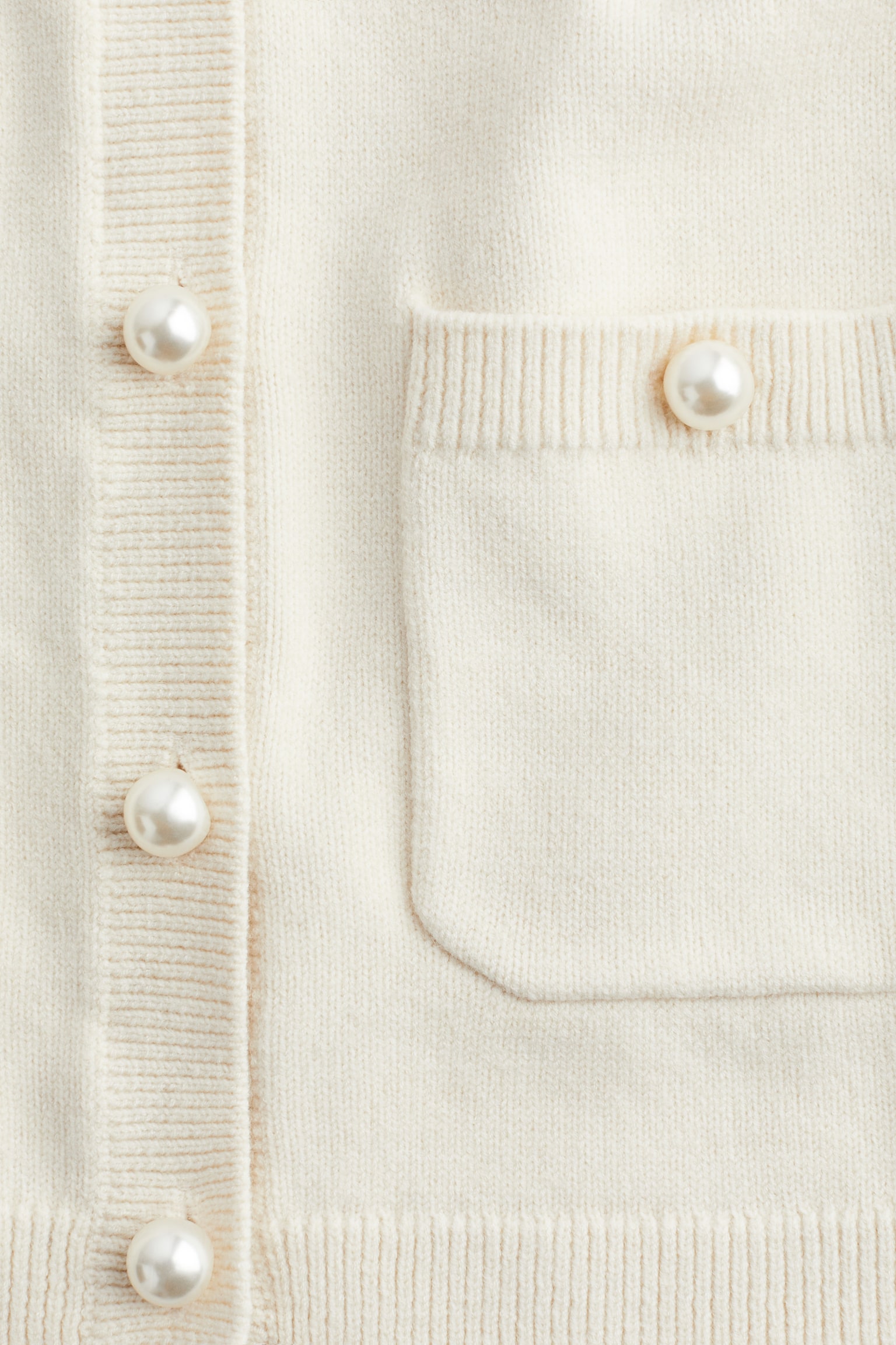 Button-detail cardigan - Cream/Black/Dark grey marl/Dark beige - 5