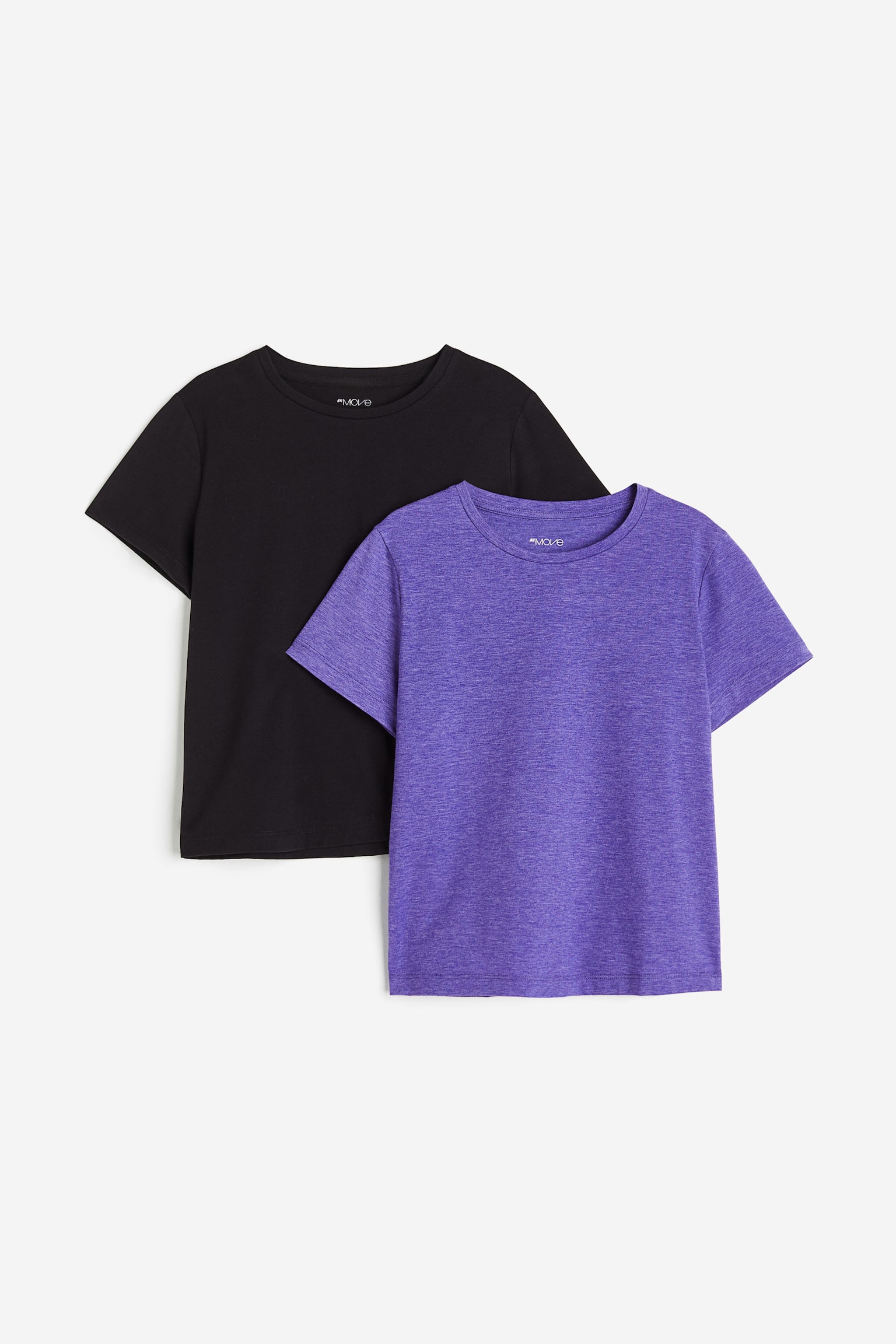 2-pack Activewear Tees In DryMove™ - Purple marle/Black/Light beige marle/Pink marle - 1