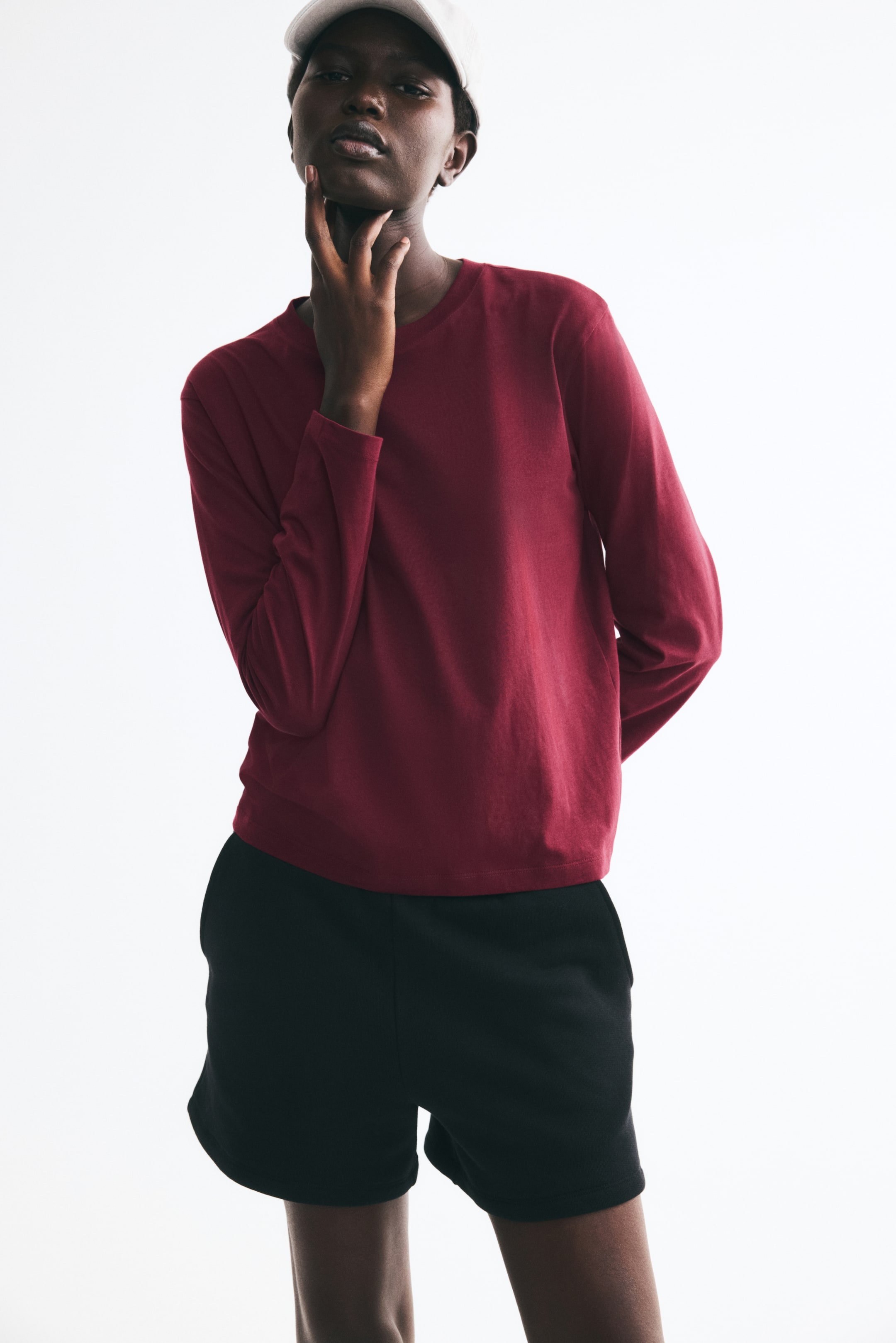Long-Sleeved Cotton Top