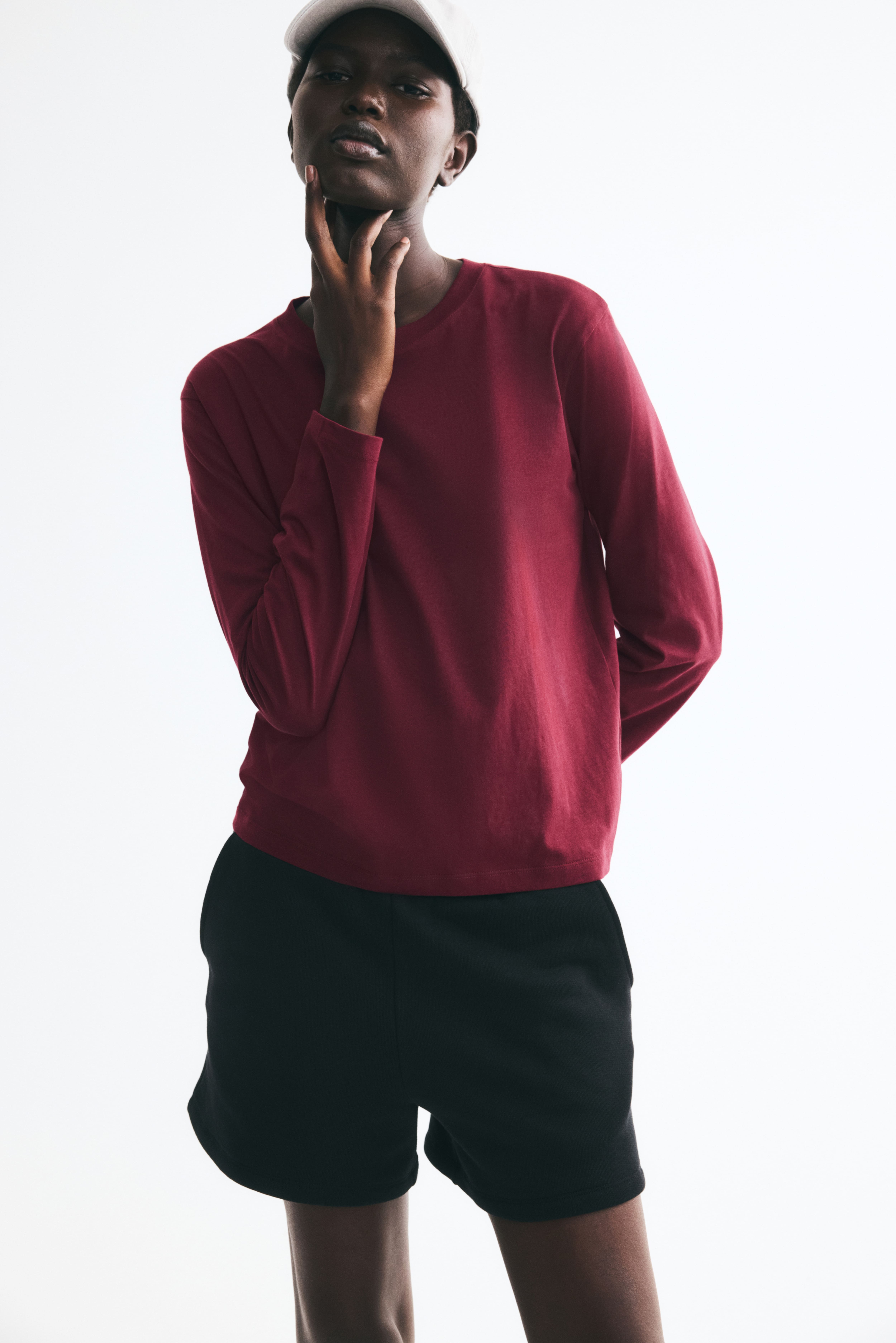 Long-Sleeved Cotton Top