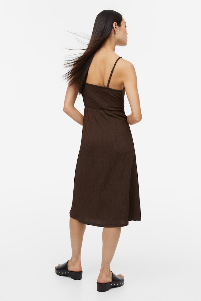 Twist-detail dress - Dark brown/Black/Blue/Cream/Brown patterned/dc - 4