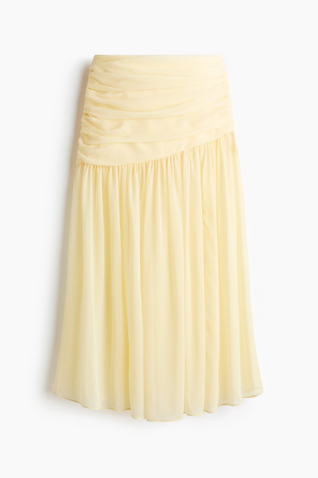 Sheer Maxi Skirt - Light yellow/Dark brown/Black - 1