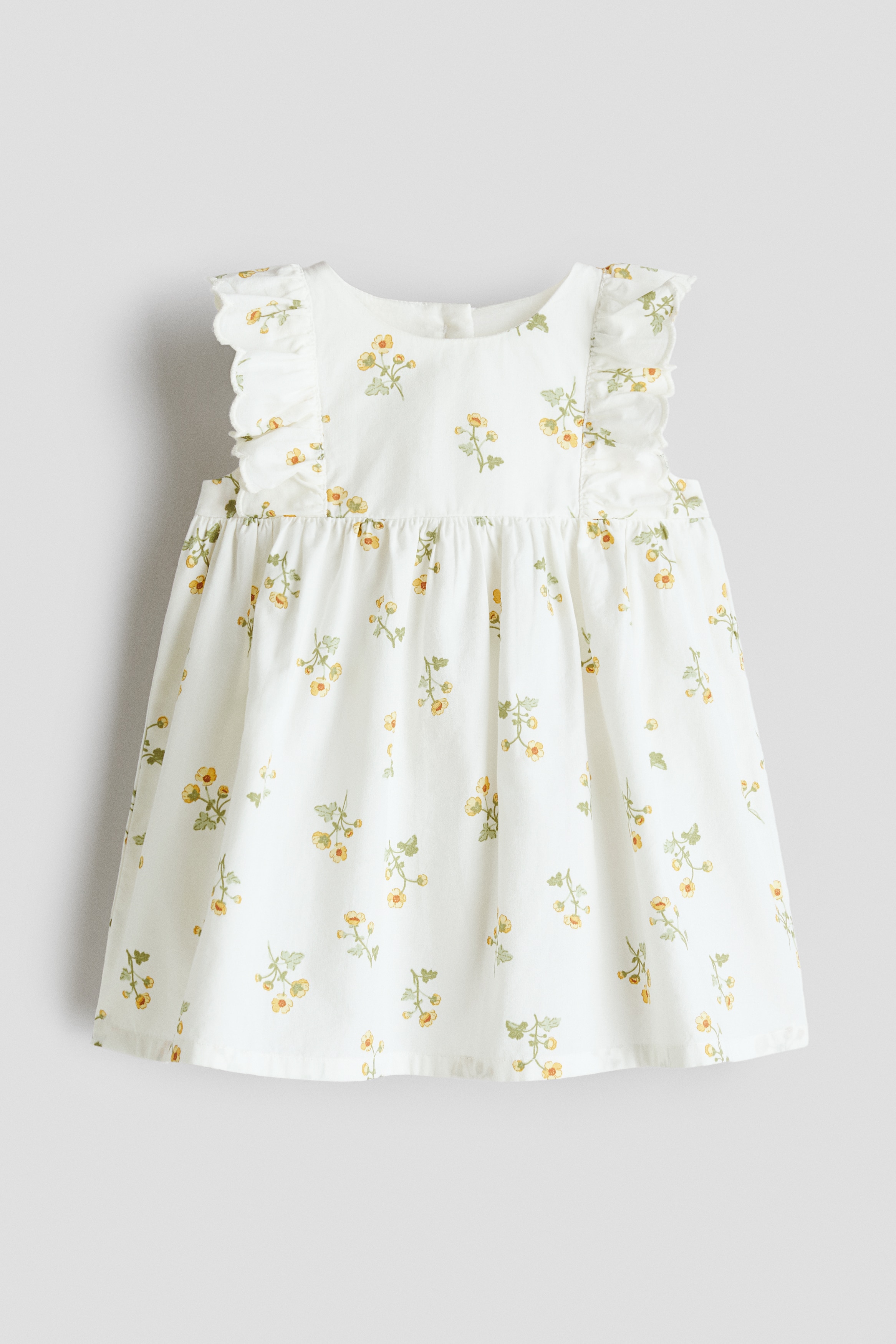 Robe en coton - Blanc/fleuri/Rose clair/fleuri