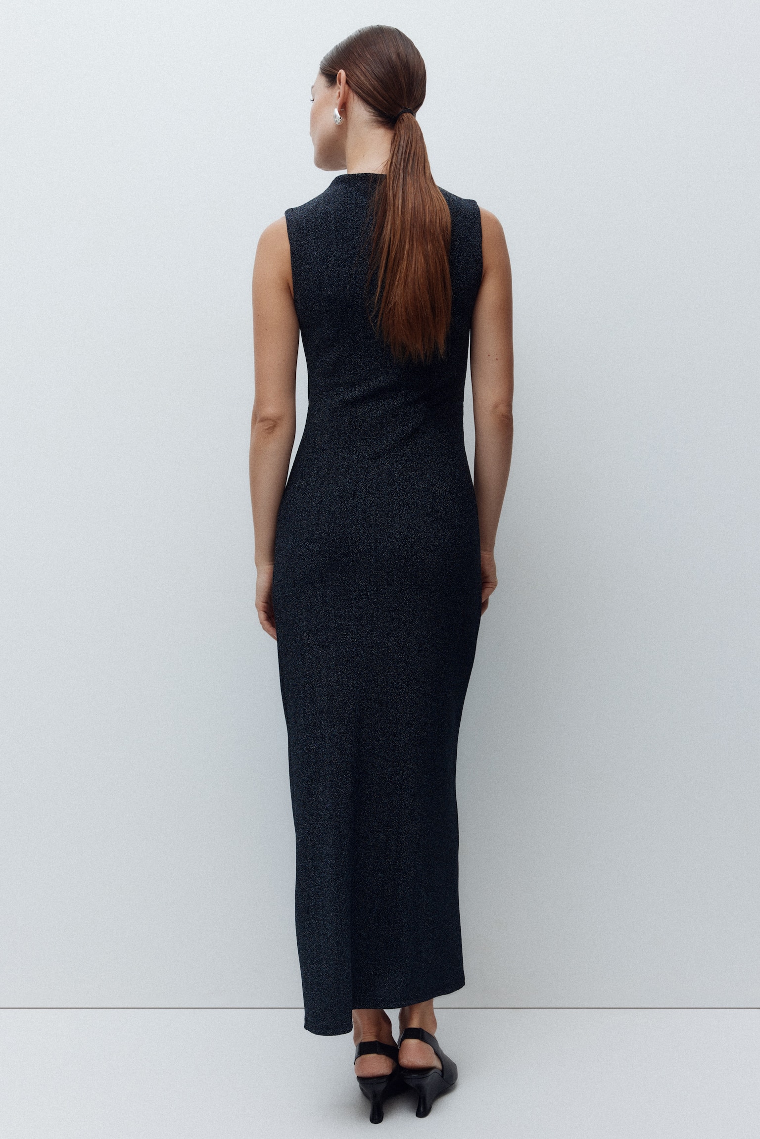 MAMA Αμάνικο φόρεμα - Μαύρο/με χρυσοκλωστή/Μαύρο/Σκούρο πράσινο - 3