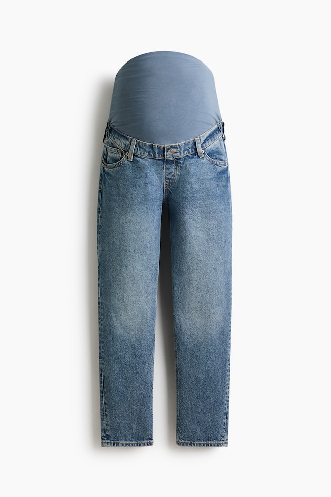 MAMA Slim Mom Ankle Jeans - Albastru-denim/Albastru-denim/Albastru-denim/Alb - 1