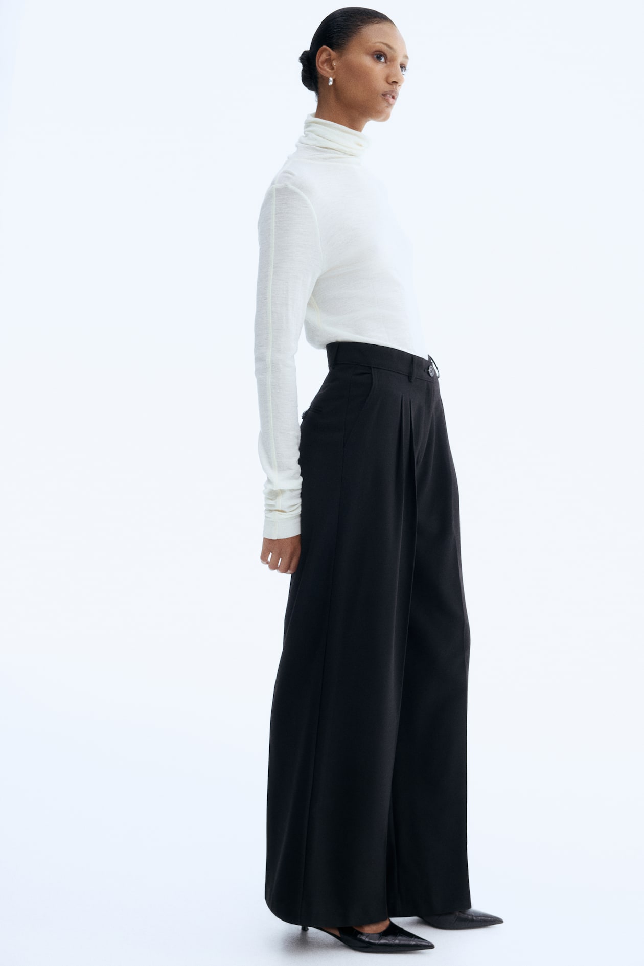 high waist wide leg dress pants Jones New York Bi-Stretch Straight Pant, Grey / 8 main image 0