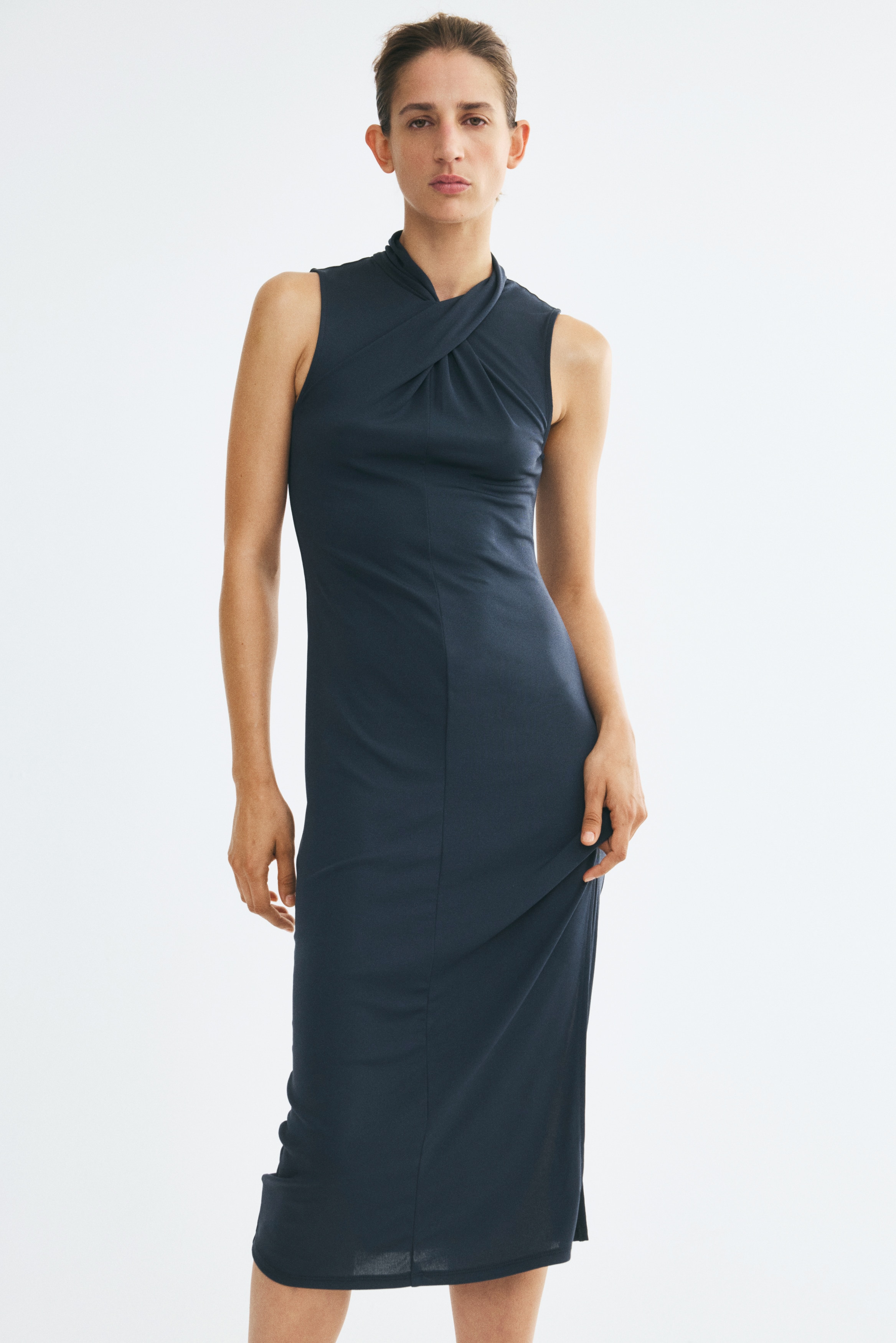 Twist-Detail Midi Dress thumbnail 2