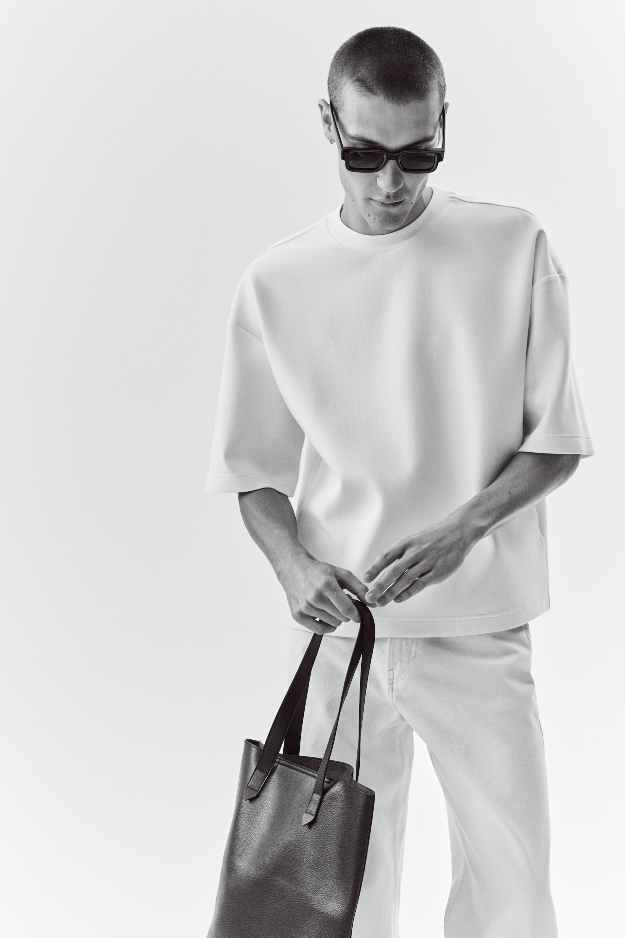 Oversized-Fit Scuba T-Shirt