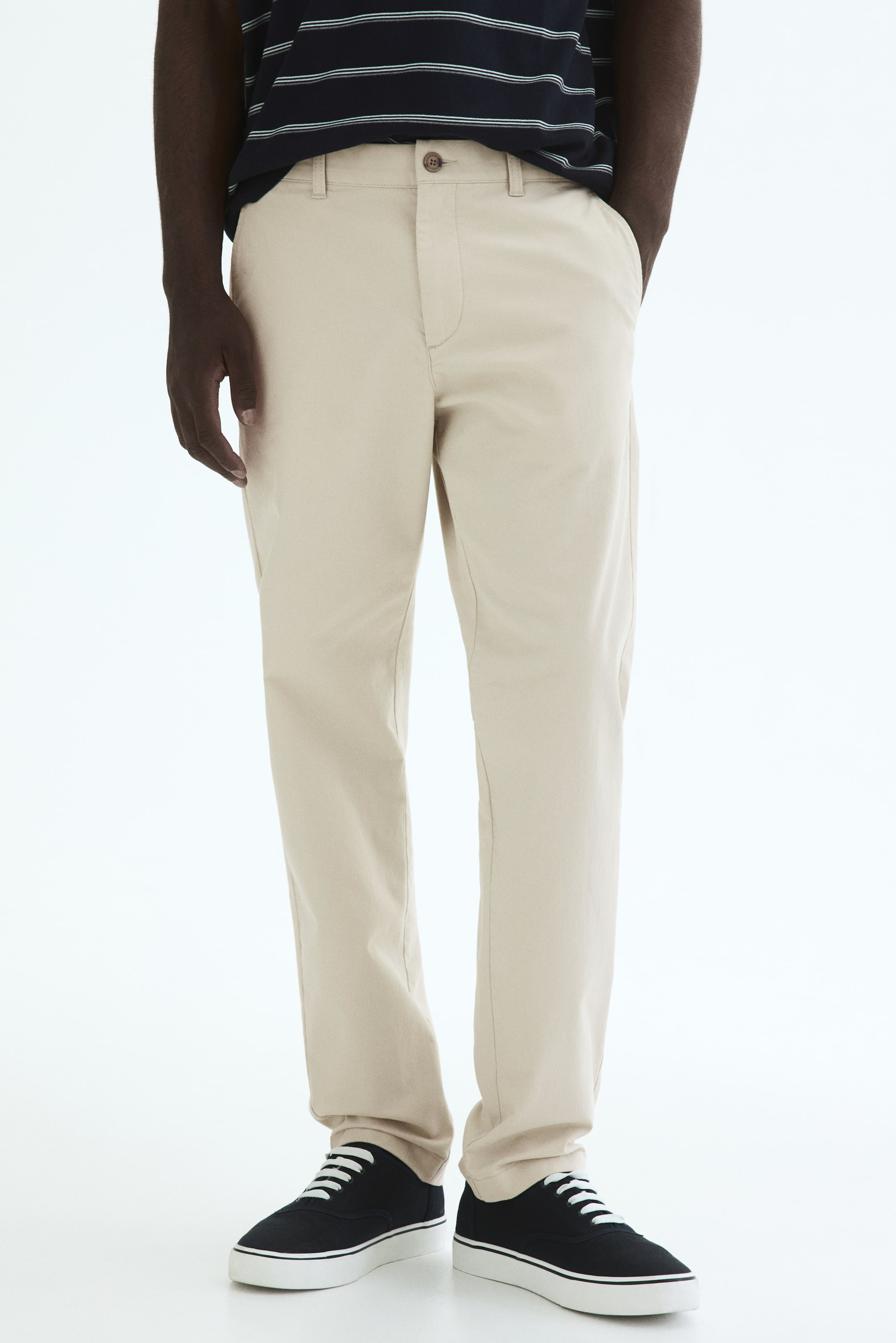 Ver imagen más grande: Chinos de algodón Slim Fit - Beige claro - HOMBRE | H&M ES 1