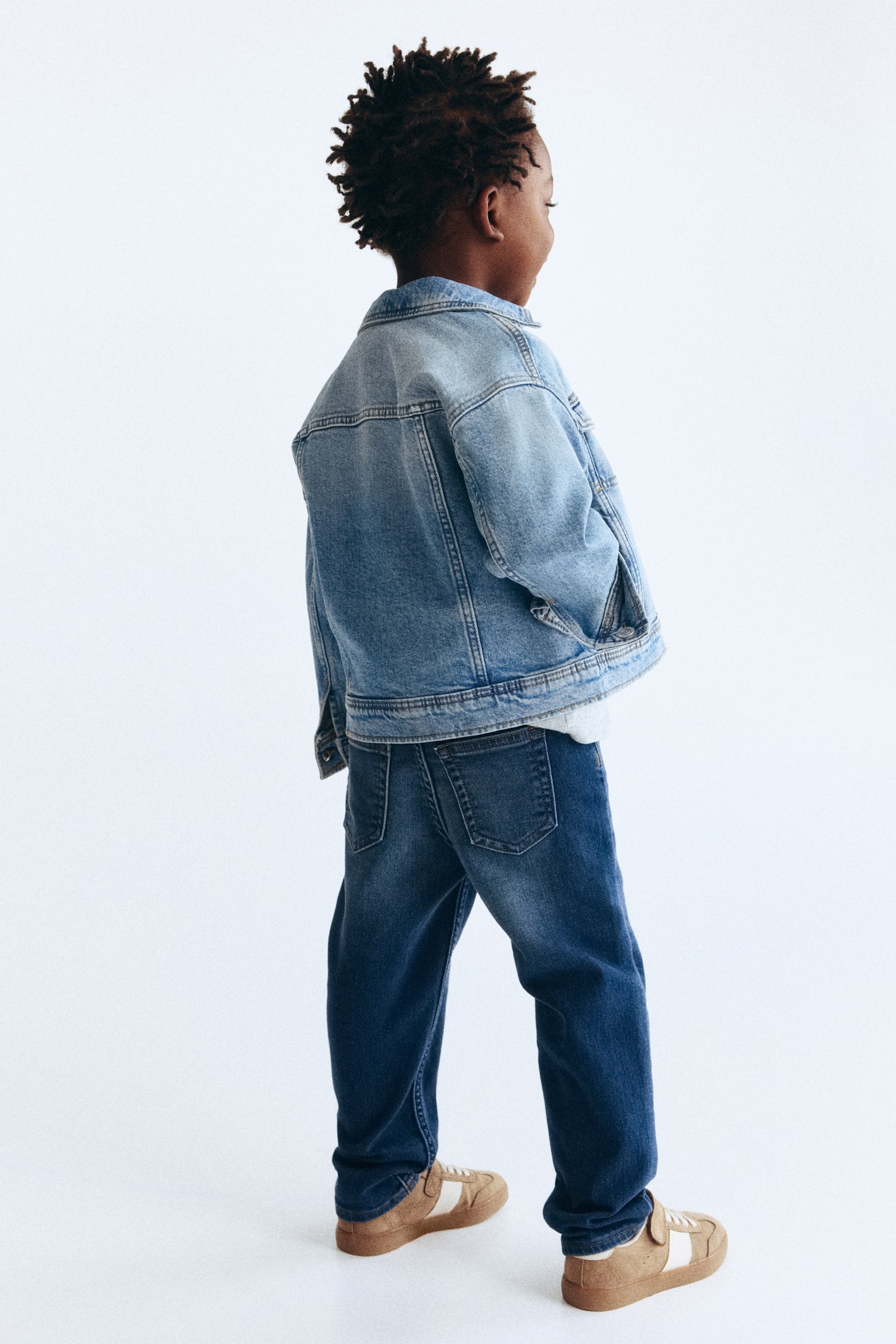 特柔貼身牛仔褲 - 深丹寧藍/丹寧藍/深灰色/淺丹寧藍 - 5