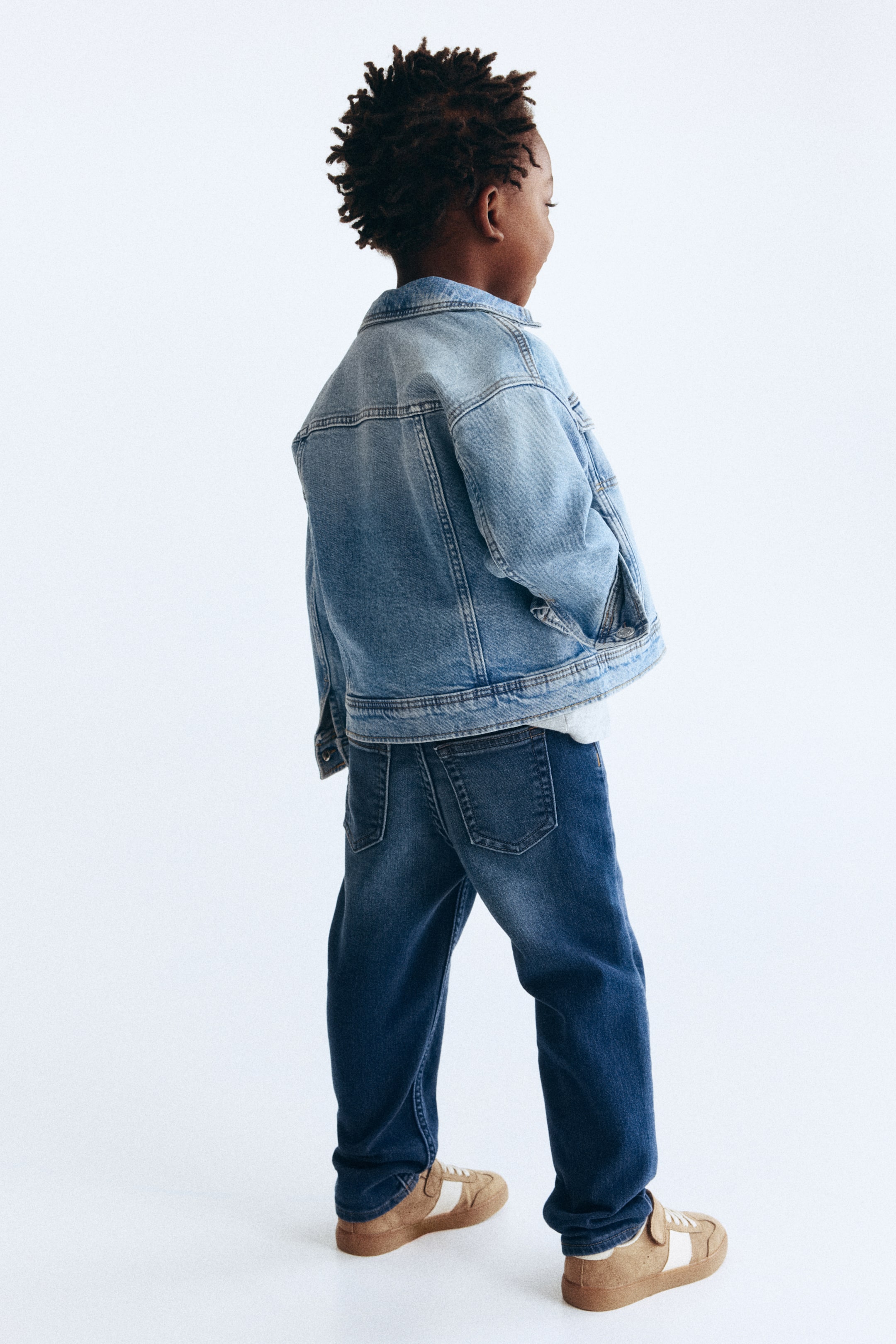 Vis større bilde: Super Soft Slim Fit Jeans - Mørk denimblå - BARN | H&M NO 5