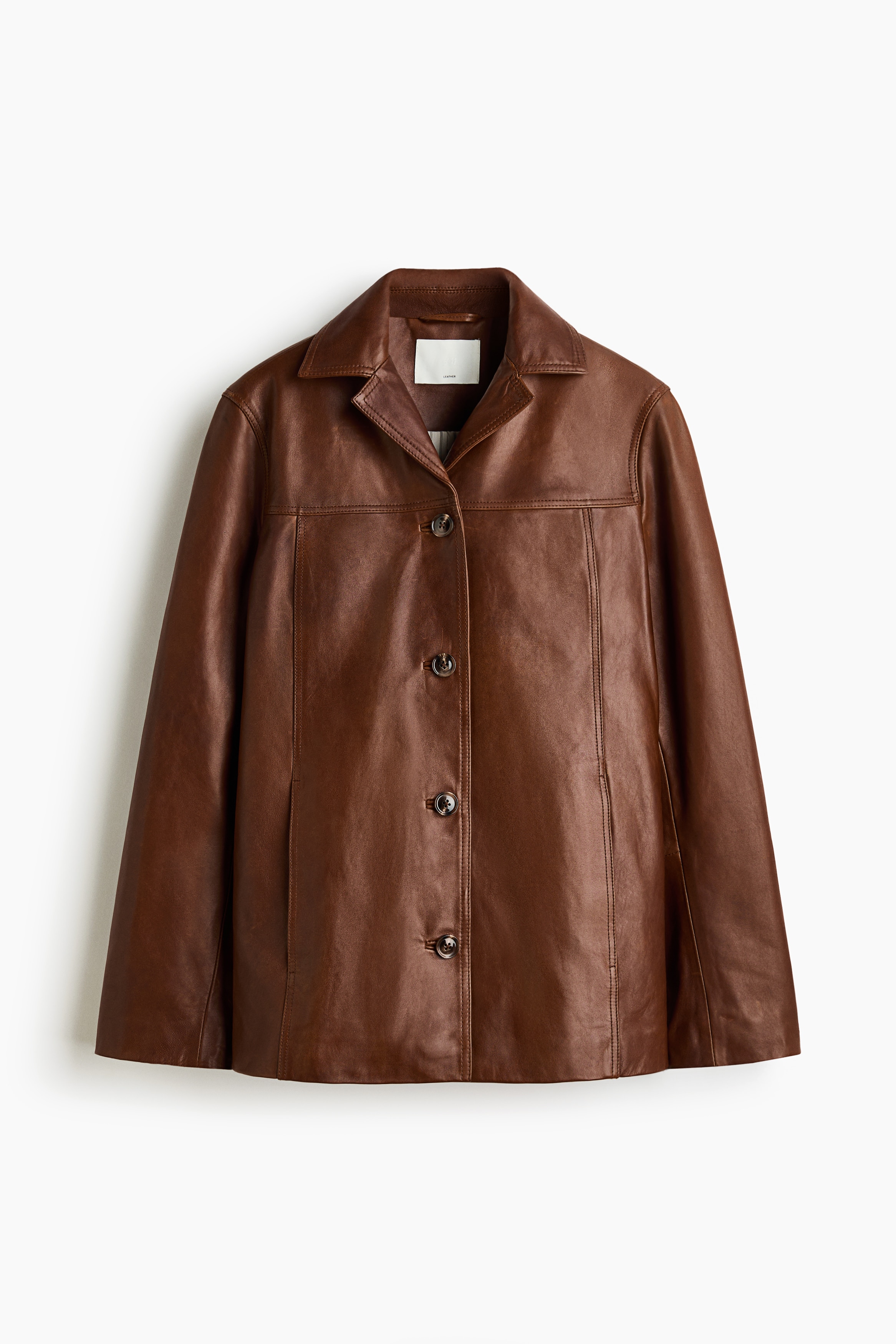 Jakke i læder - Brun