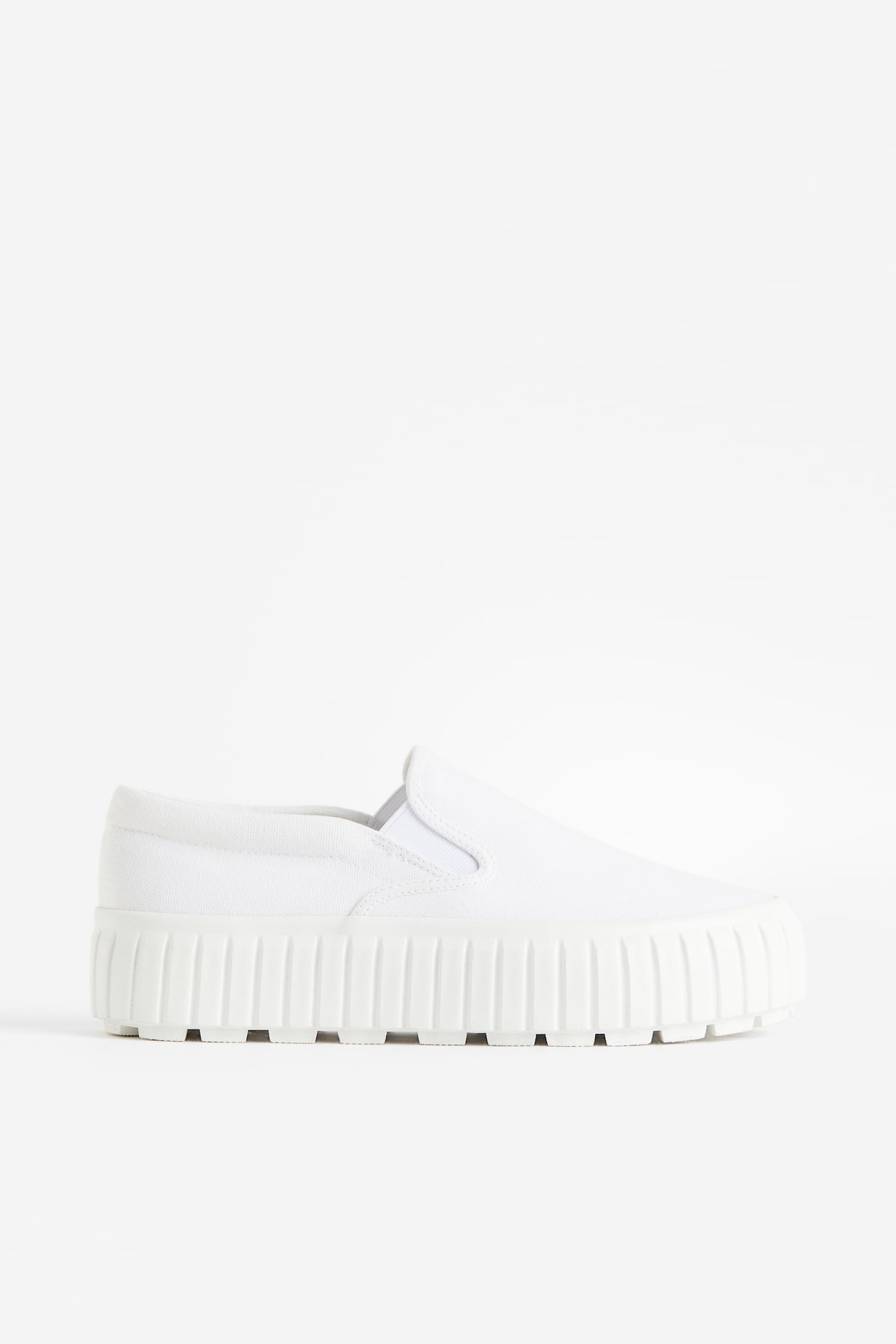 Slip-on Sneaker aus Canvas - Ohne Absatz - Weiß - Ladies | H&M DE