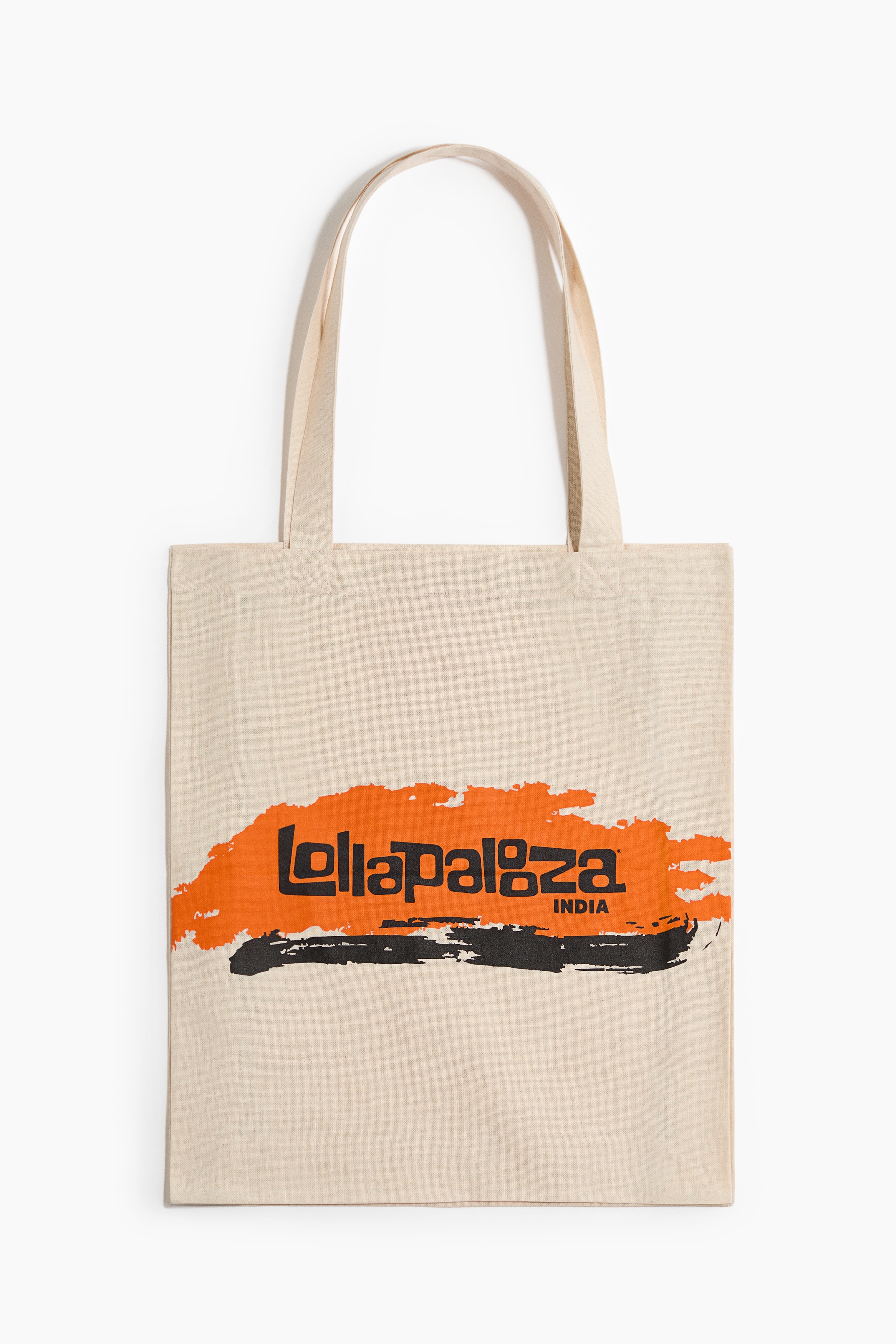 Cotton tote bag - Beige/Lollapalooza India/Black/Lollapalooza India