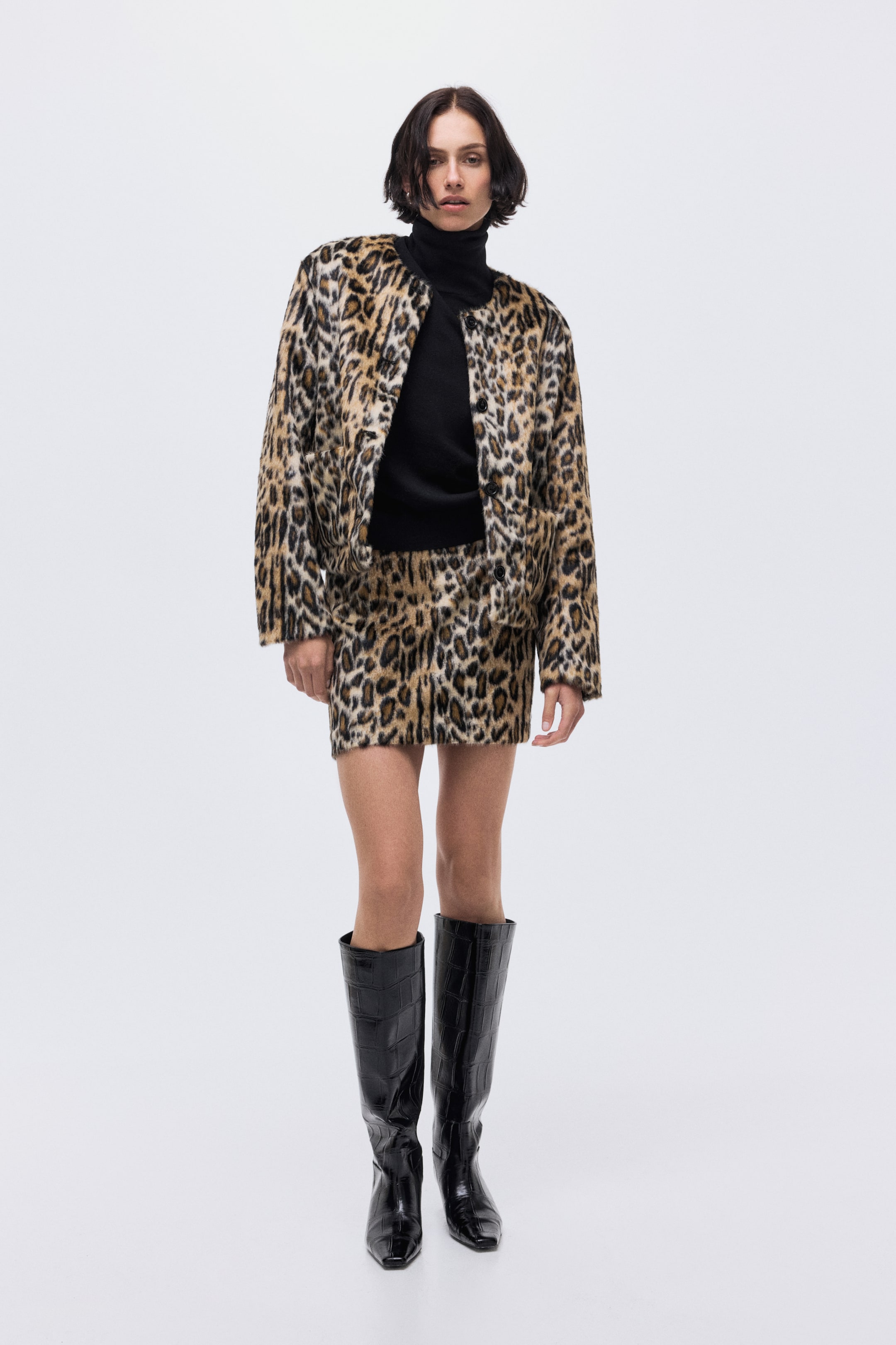 Zobrazit větší obrázek: Minisukně - Béžová/leopardí potisk - ŽENY | H&M CZ 3