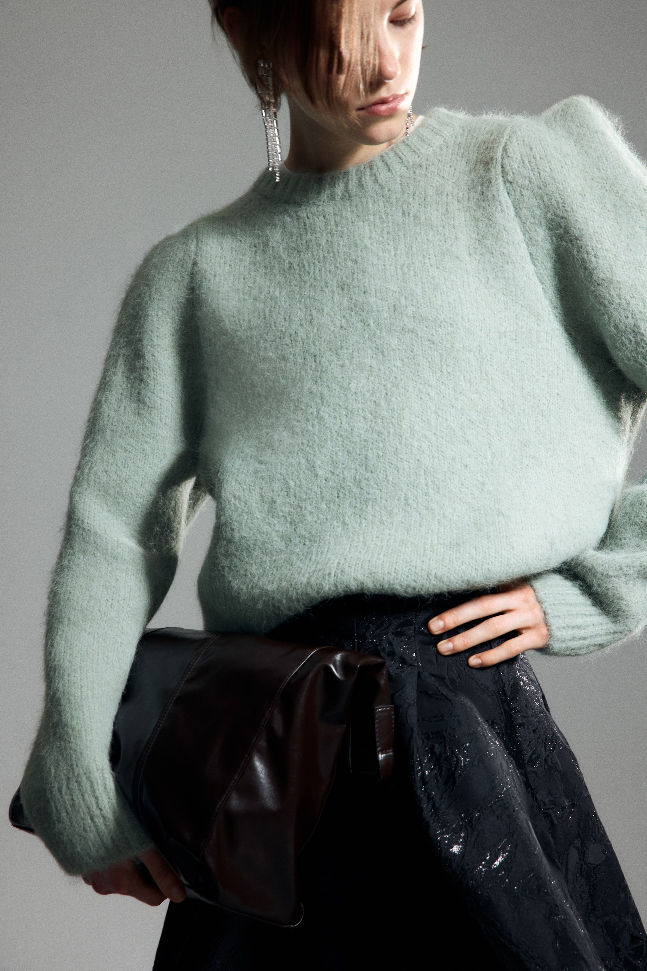 View larger image: Jacquard-knit jumper - Light green - Ladies | H&M 1