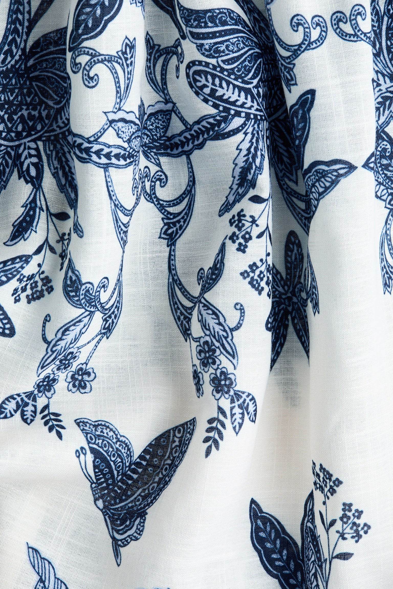 Tie-detail dress - Dark blue/Patterned/Cream/Floral/Cream/Floral - 3