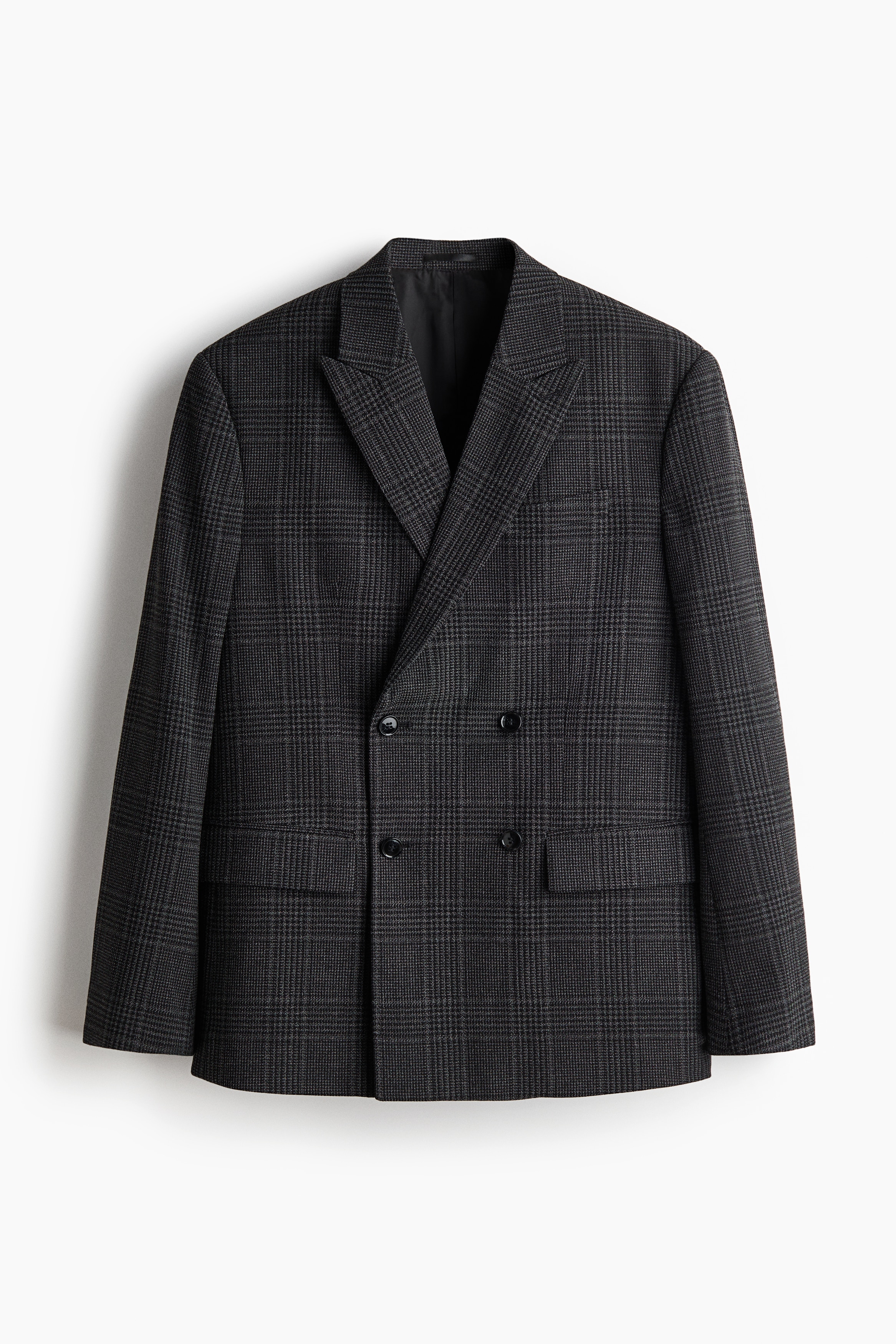 Relaxed Fit Double-breasted jacket - Dark grey/Checked/Grey/Checked/Black/Pinstriped