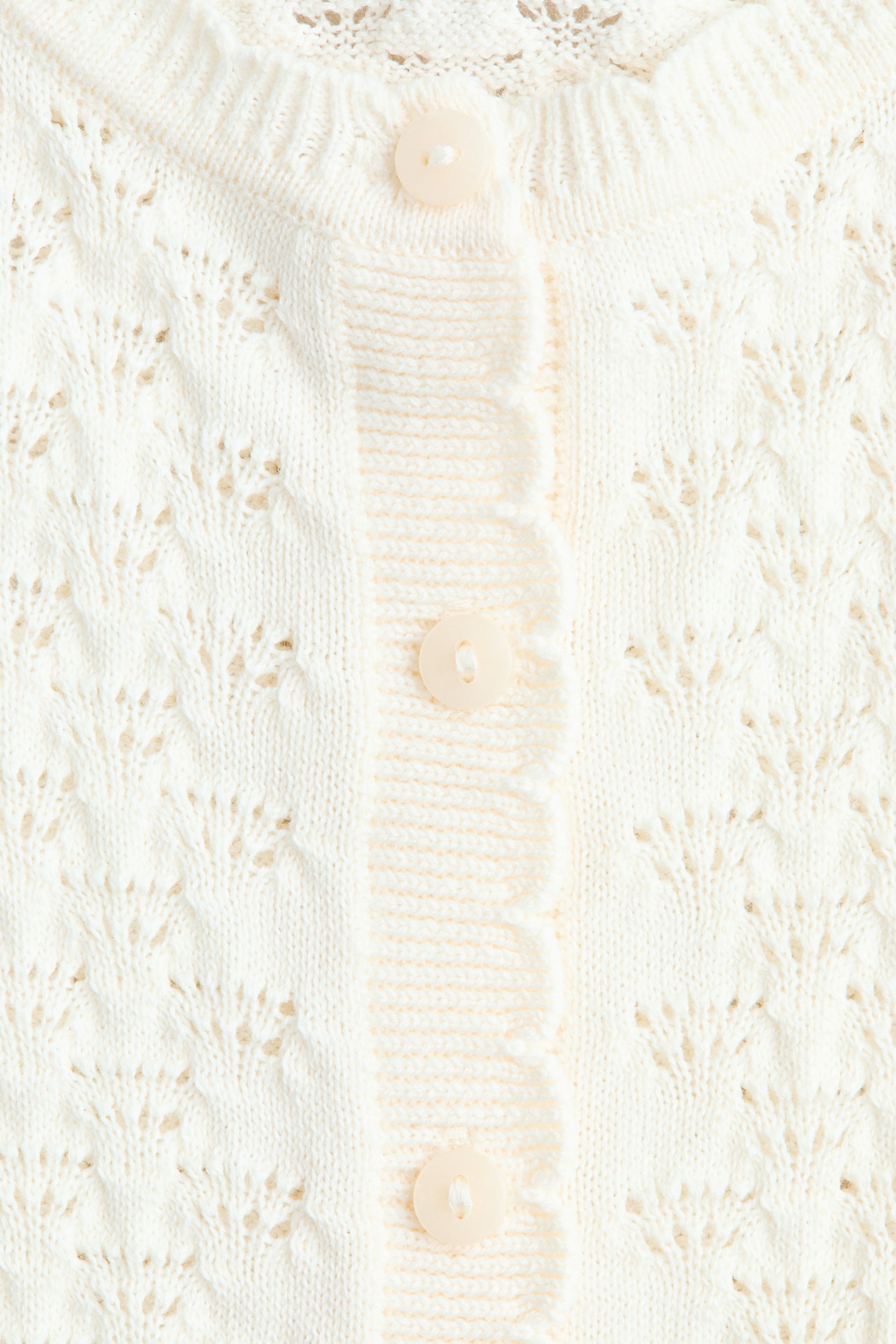 View larger image: Cotton pointelle romper suit - Cream - Kids | H&M HK 2