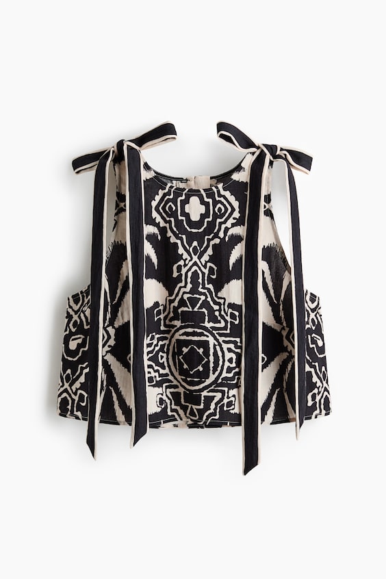 Женские топы H&M Tie-Strap Crop Top