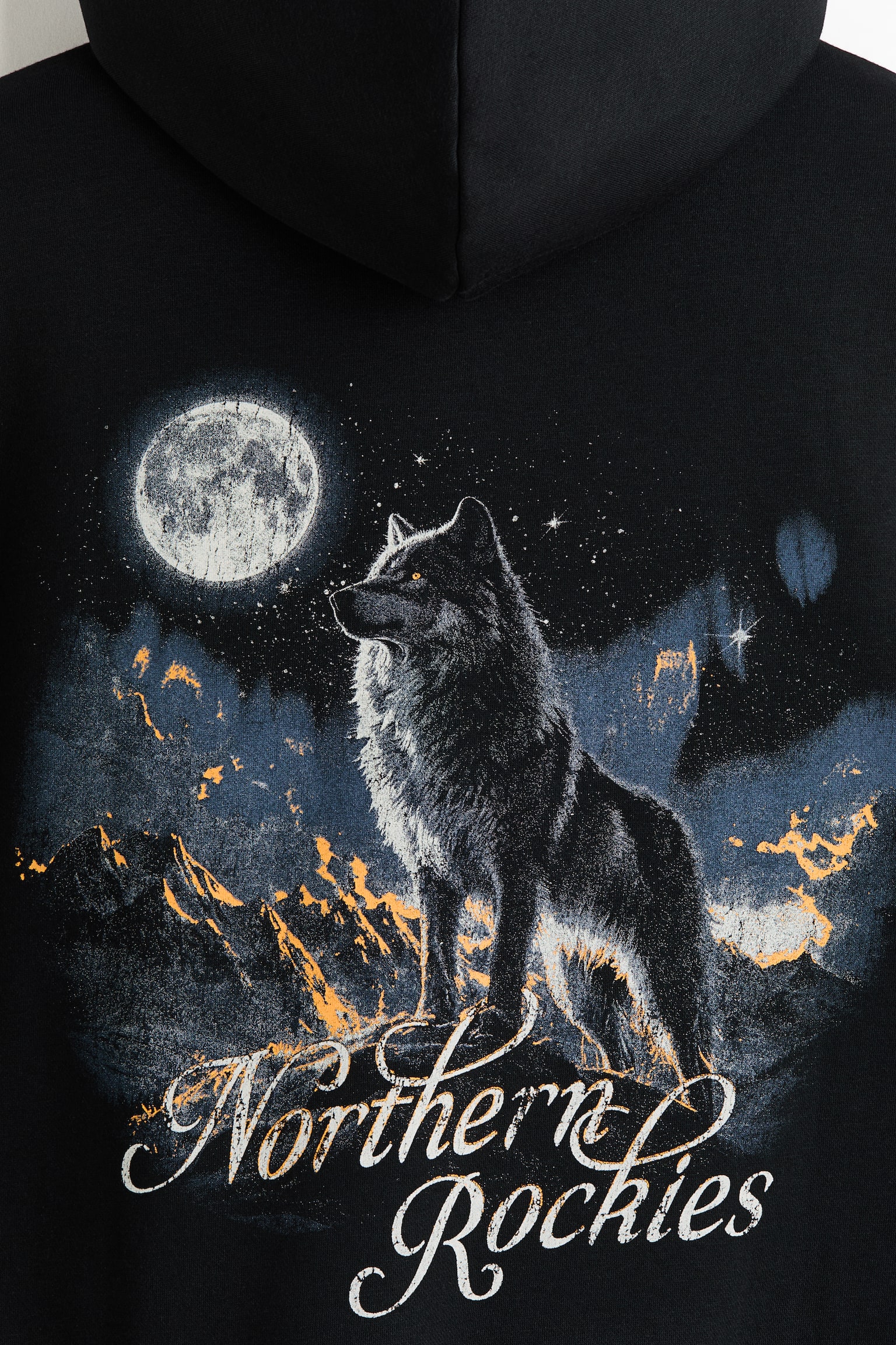 Relaxed Fit Printed hoodie - Black/Northern rockies/White/STM - 2