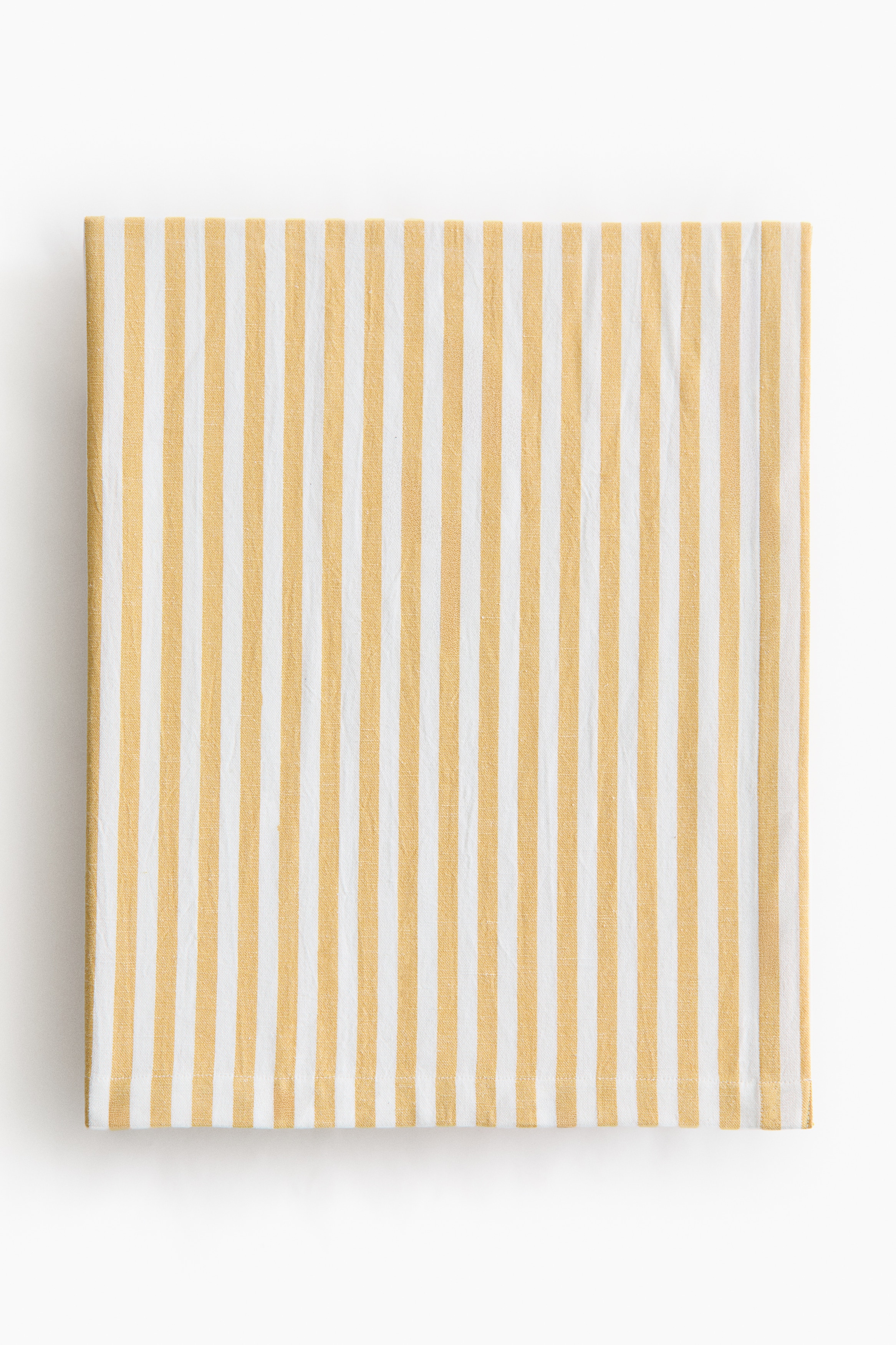 Linen-Blend Tablecloth - Yellow/striped/Khaki green/striped/Light pink/gingham/Khaki green/gingham/Yellow/gingham check/Beige/striped/Dark brown/striped/Orange/striped/Dark brown/gingham/Beige/gingham/Orange/gingham